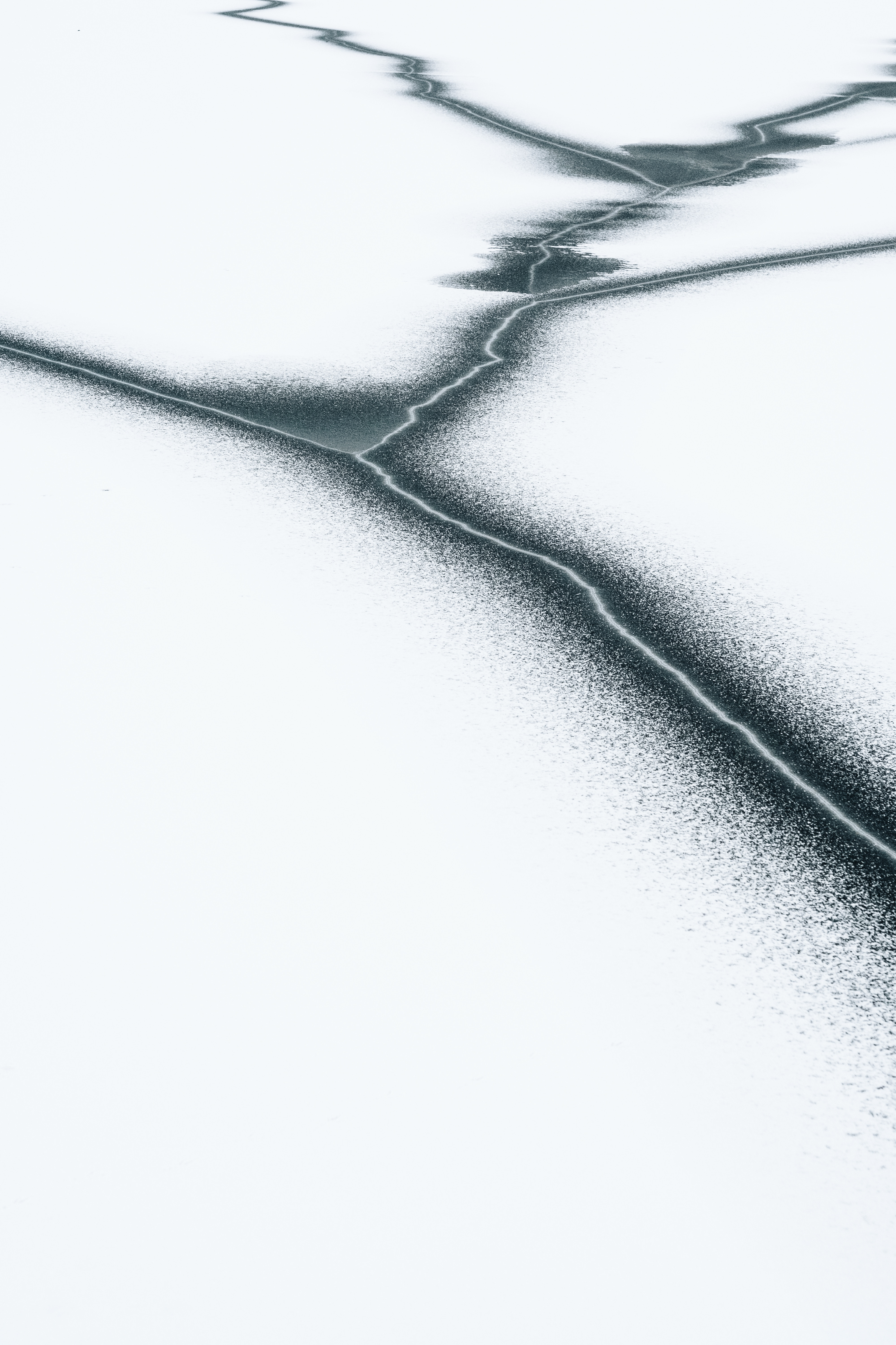 Horizontal Wallpaper ice, snow, minimalism, cracks, crack