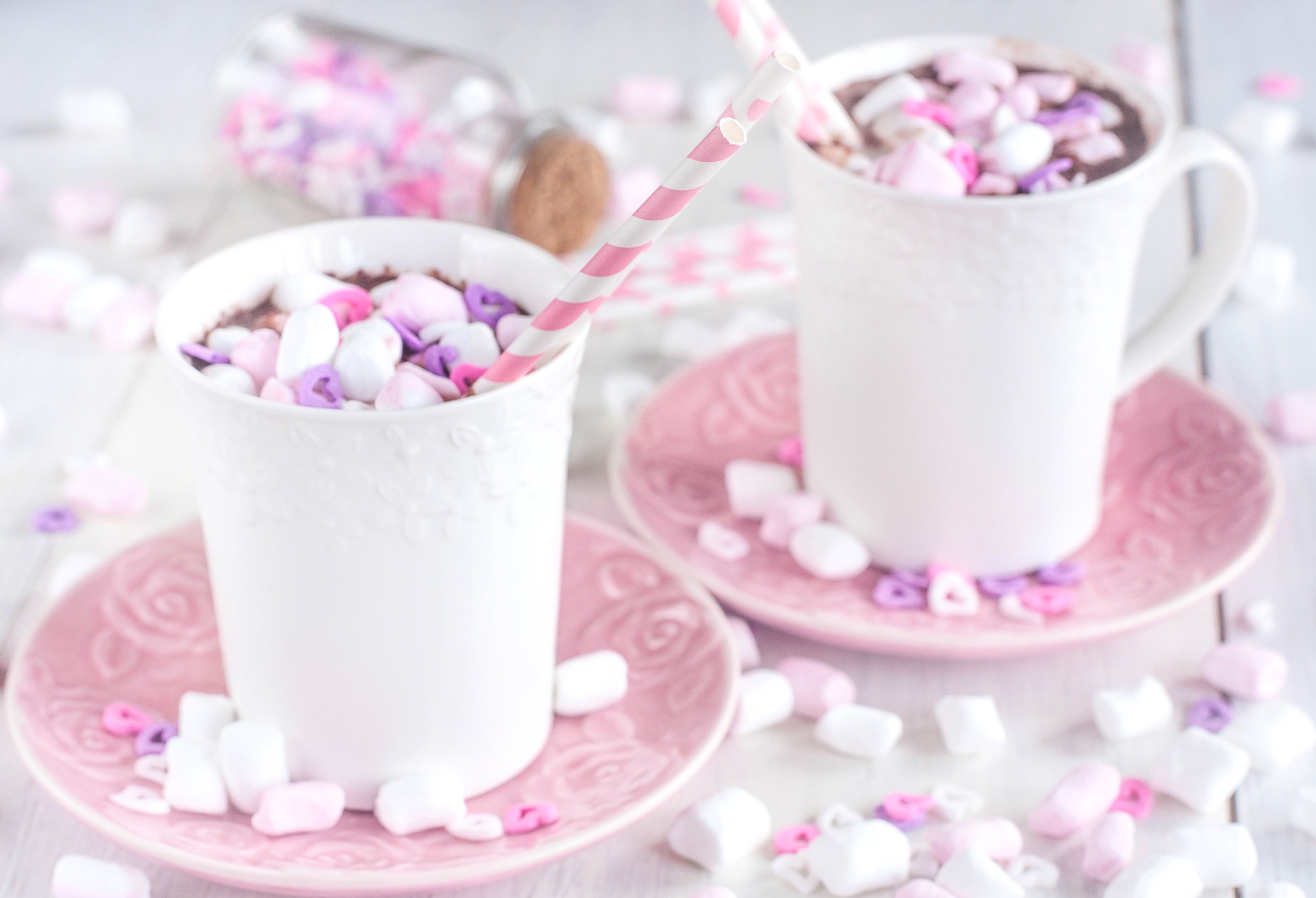 candy, marshmallow, food, hot chocolate, cup Free Stock Photo