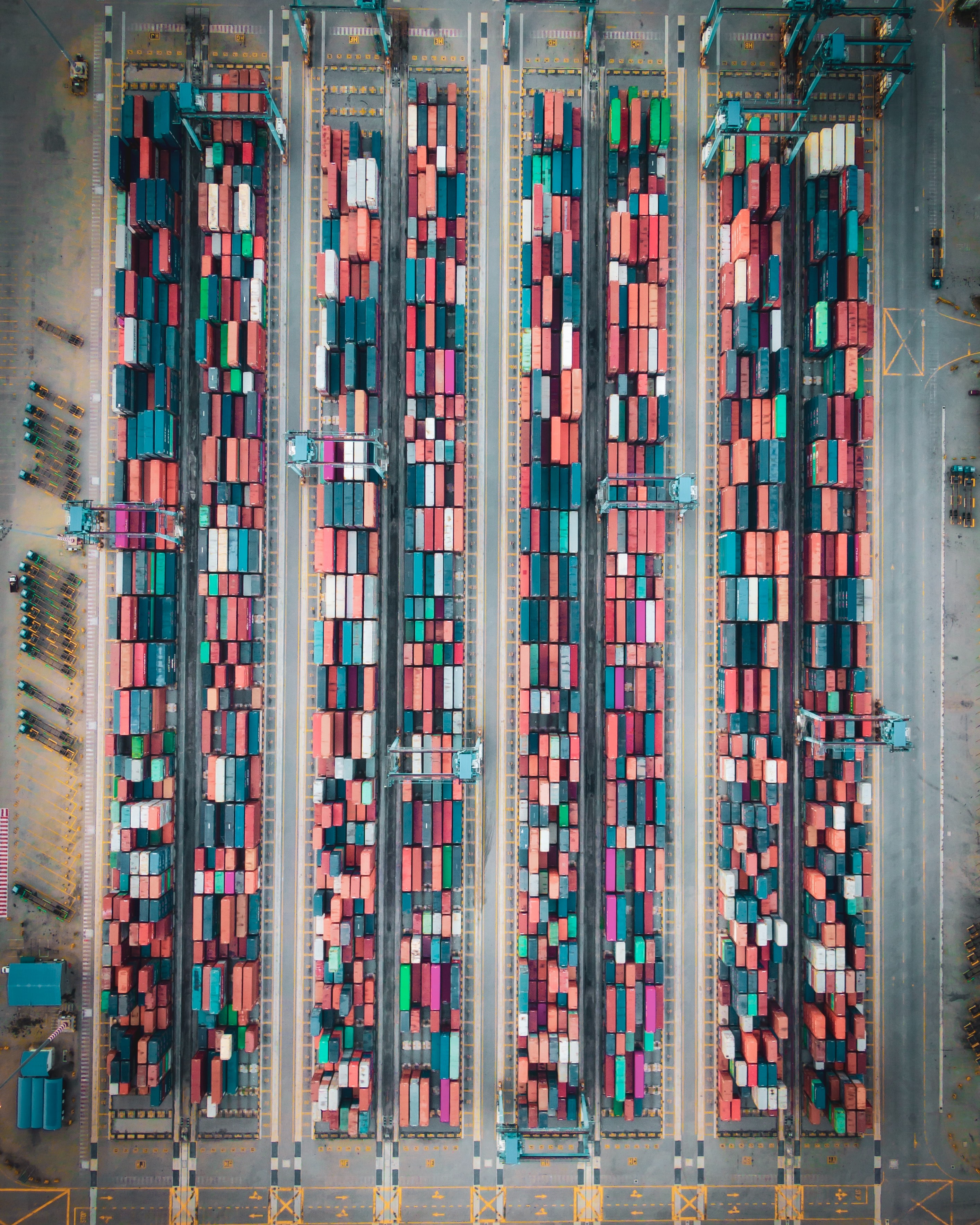 view from above, miscellanea, miscellaneous, asphalt, track, containers, tracks for android