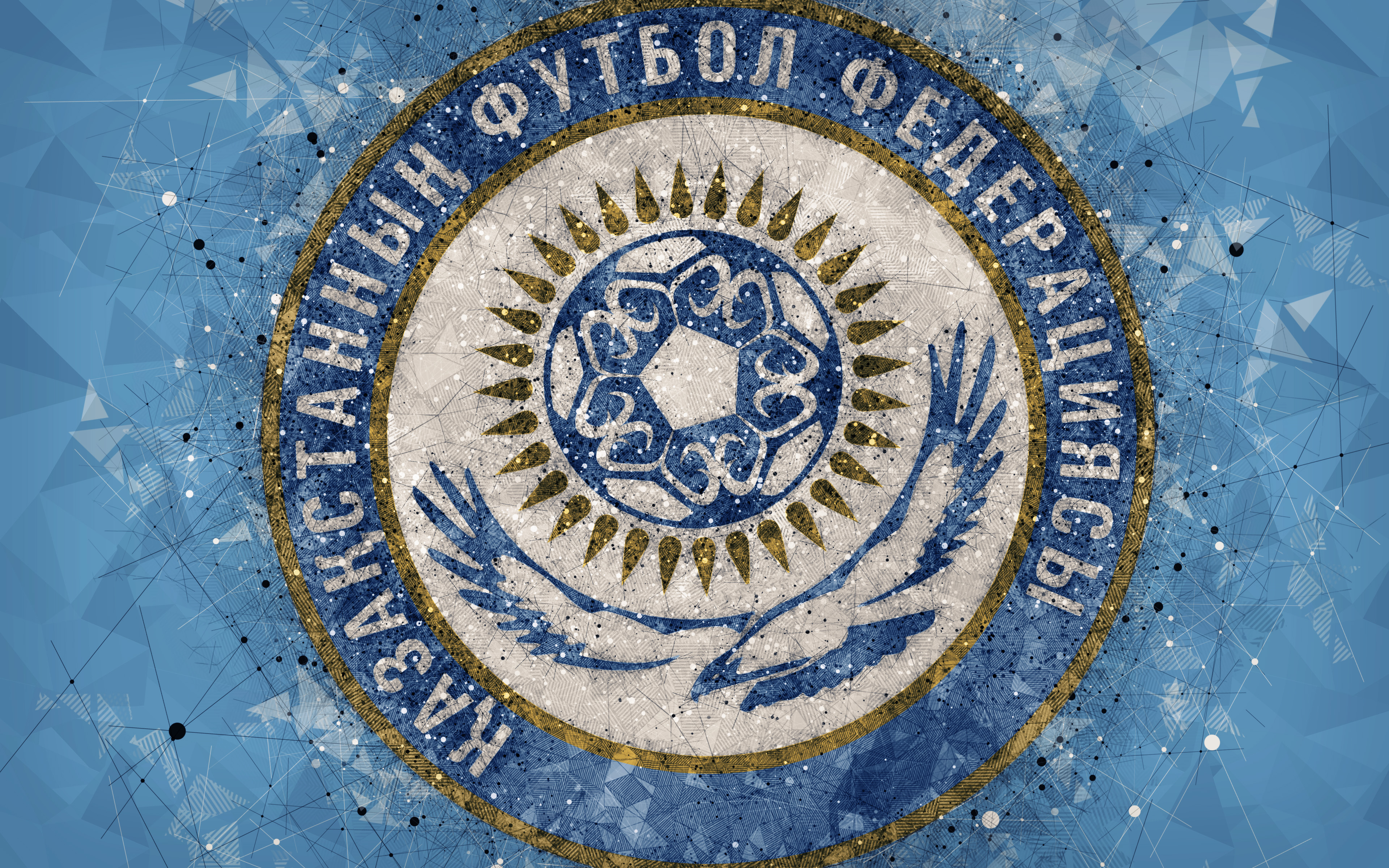 sports, kazakhstan national football team, emblem, kazakhstan, logo, soccer 2160p