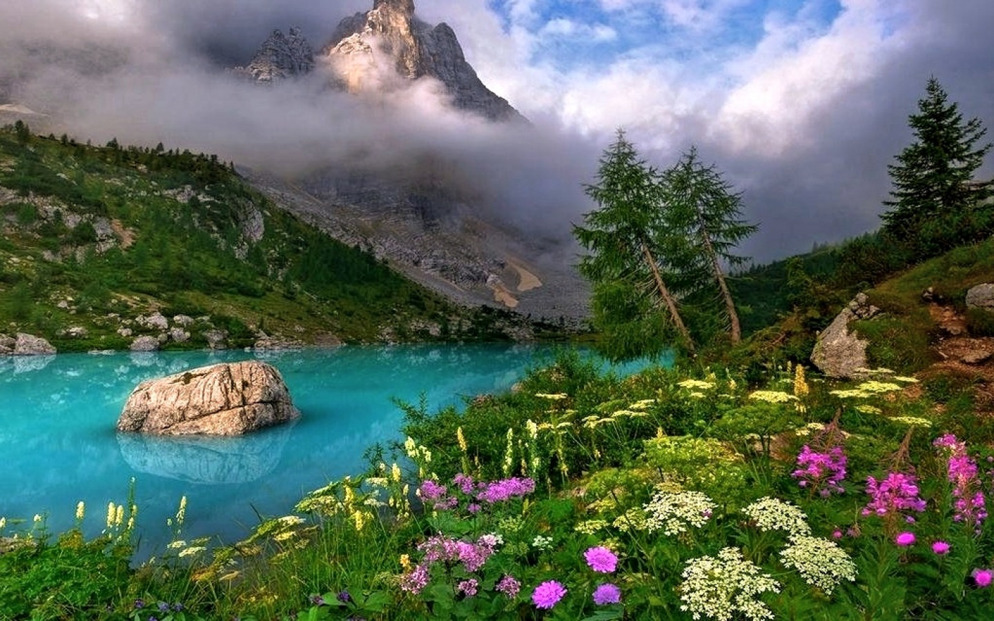 Швейцария природа водопады горы озера