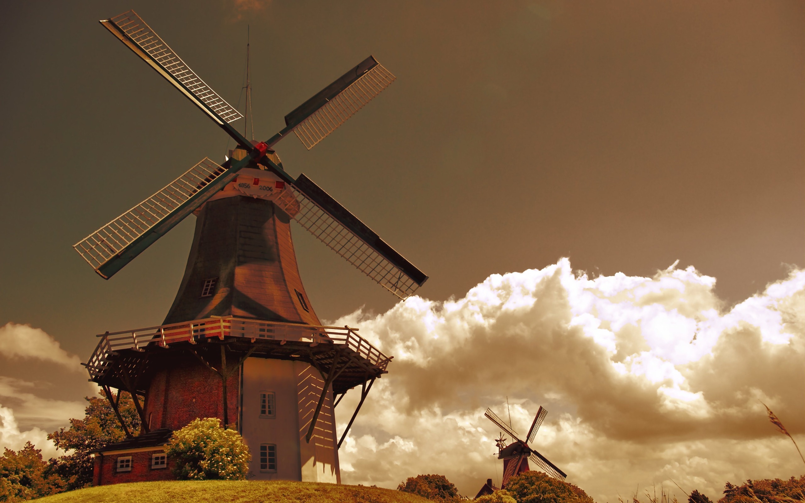 Download background man made, windmill