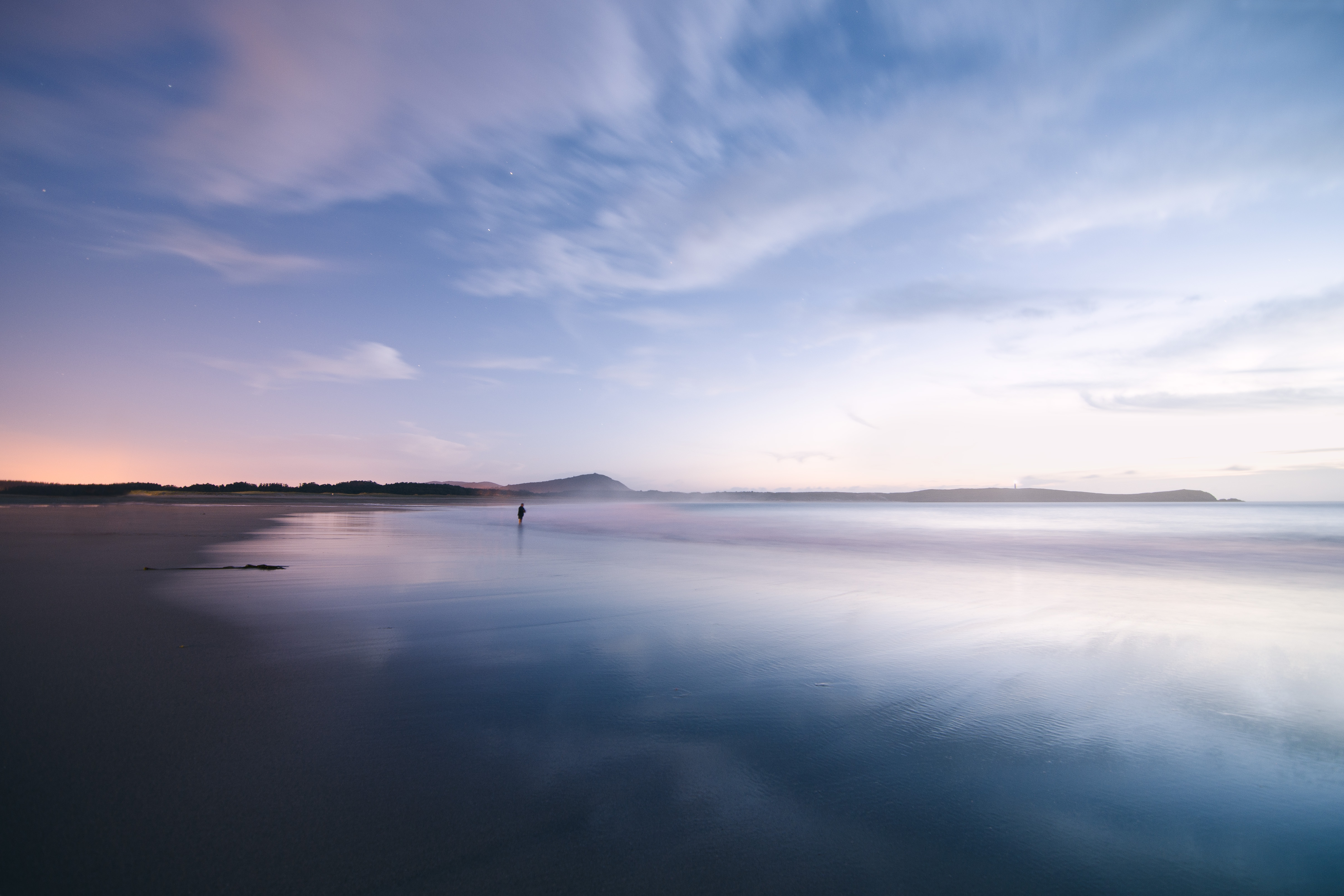 Free download wallpaper Sunset, Nature, Horizon, Coast, Ocean, Loneliness on your PC desktop