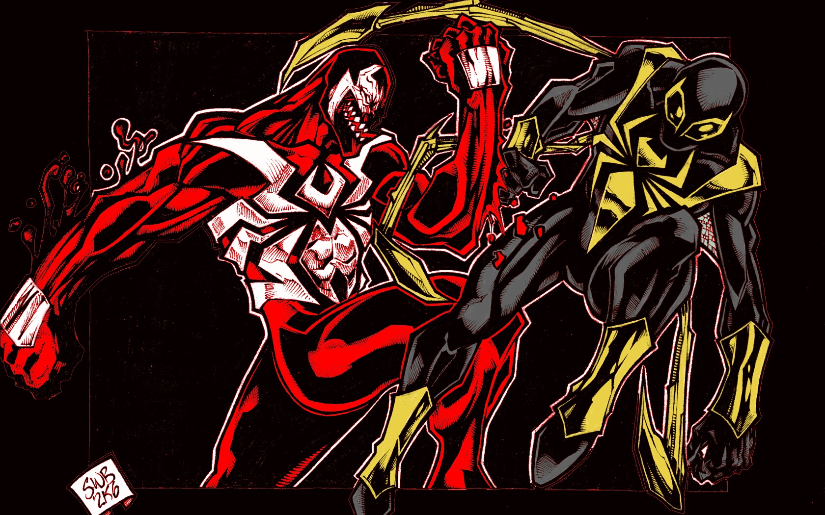 android venom, spider man, comics