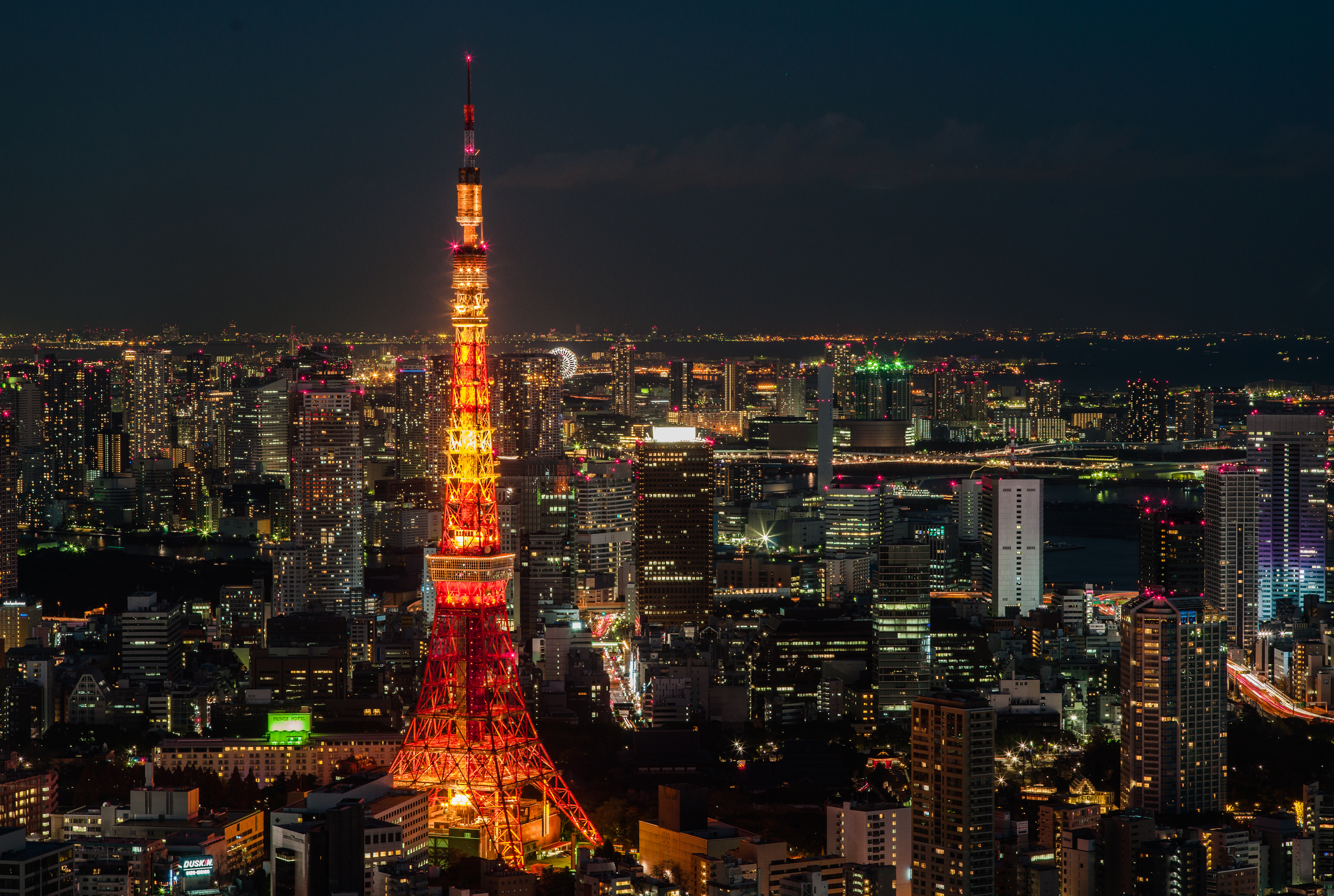 tokyo, cities, night city, skyscrapers, tower lock screen backgrounds