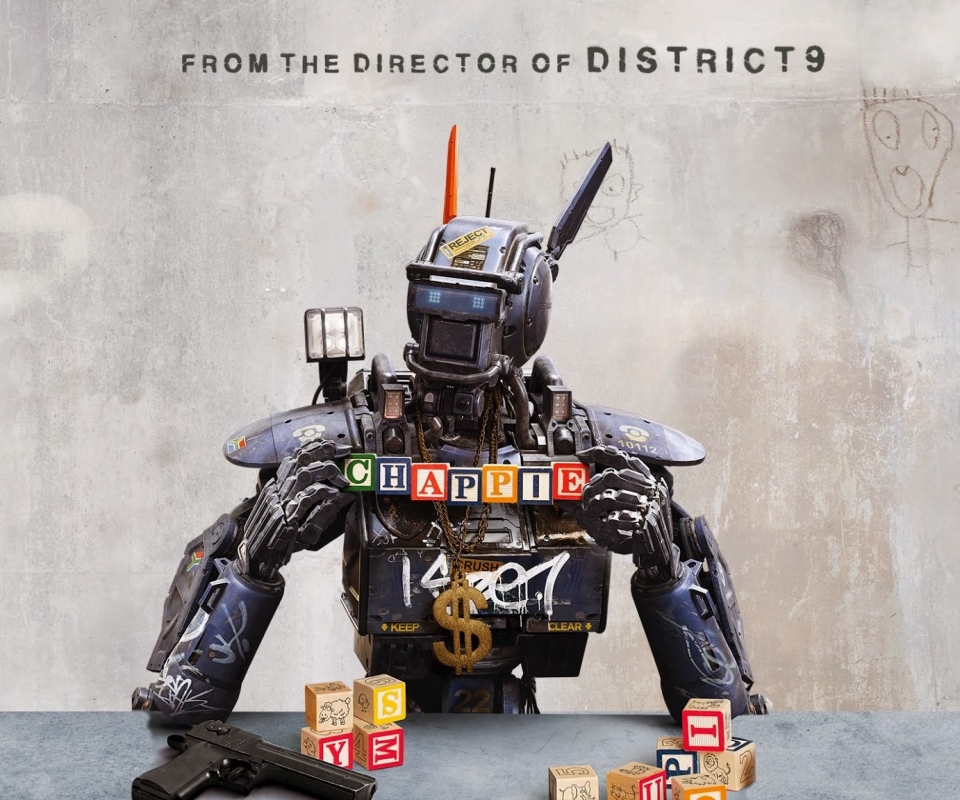 Wallpaper Chappie, The robot named Chappy, I am wonder, I am discovery, I  am chappie for mobile and desktop, section фильмы, resolution 3000x1229 -  download