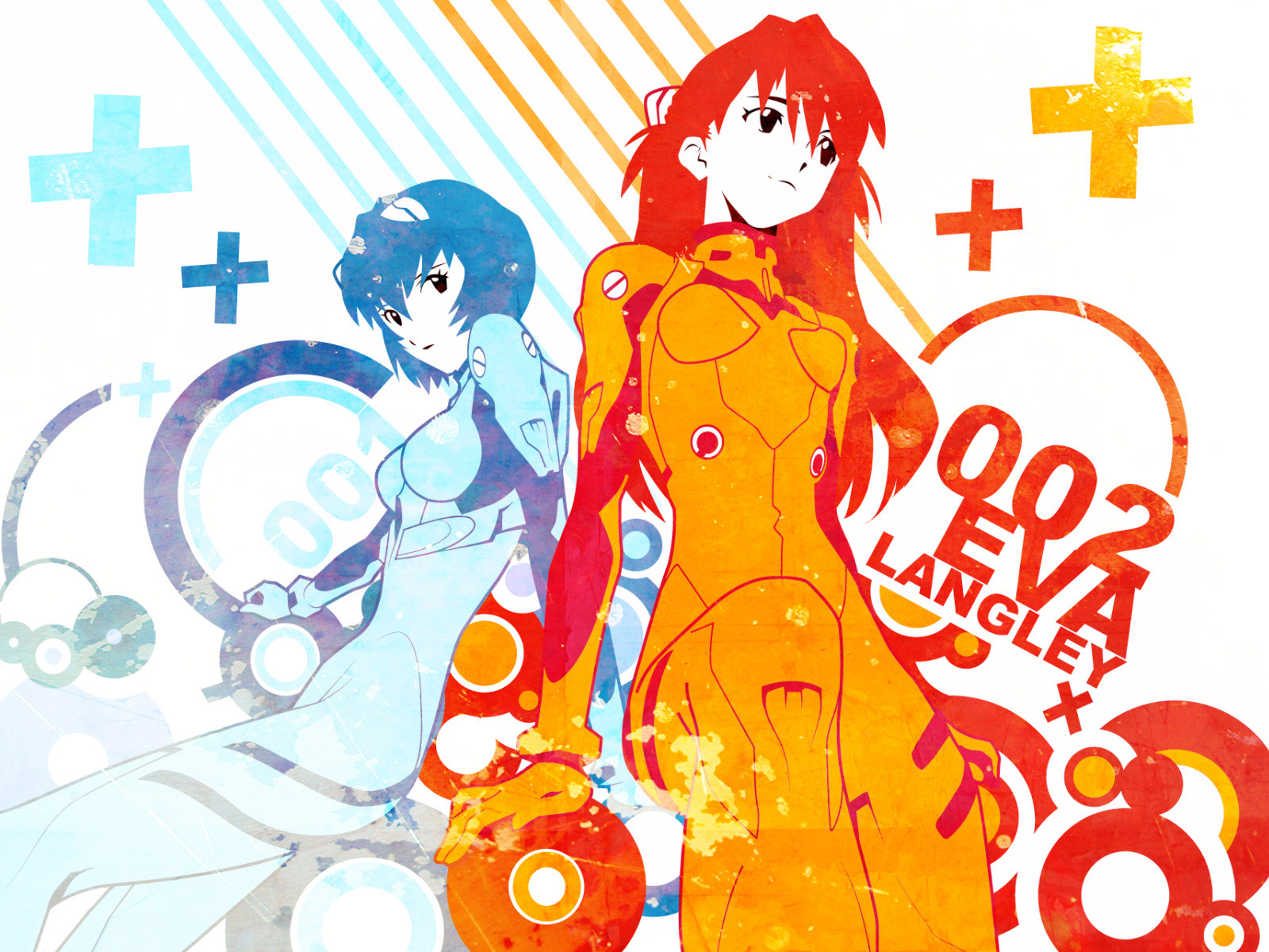 Download mobile wallpaper Anime, Evangelion, Cute, Neon Genesis Evangelion, Asuka Langley Sohryu, Rei Ayanami for free.