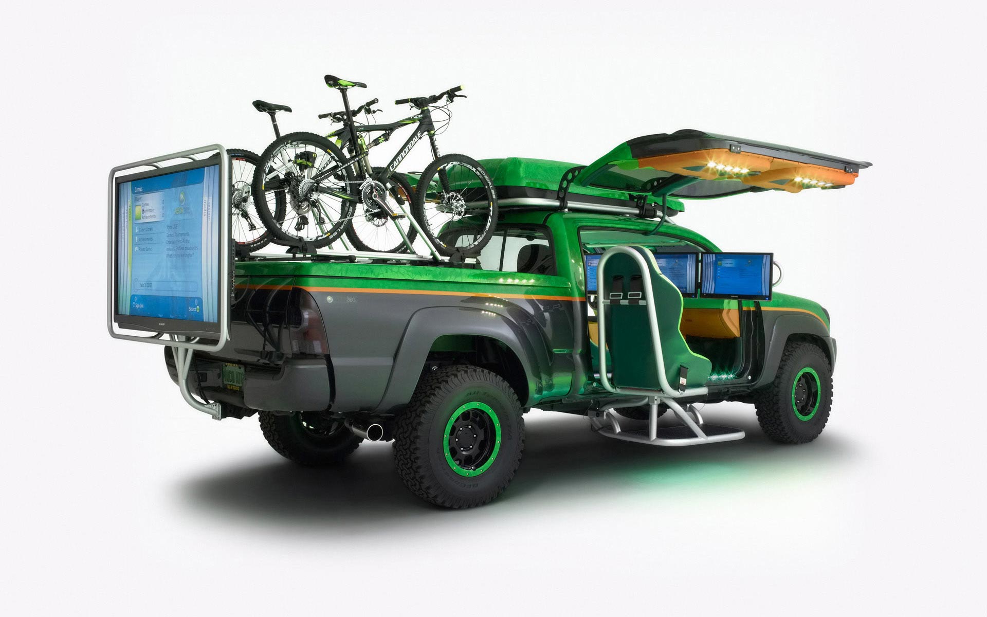 vehicles, toyota, car, green, toyota tacoma