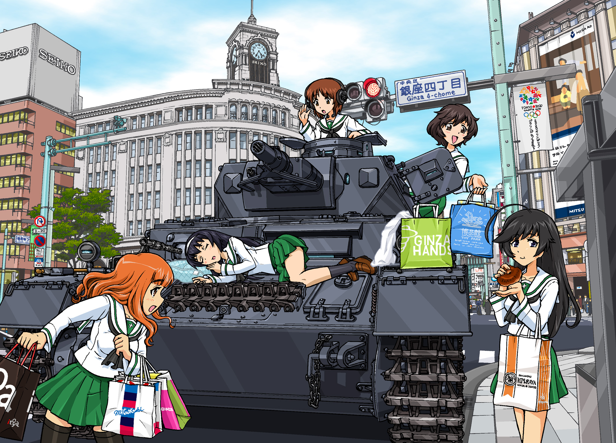 Girls und Panzer в танке