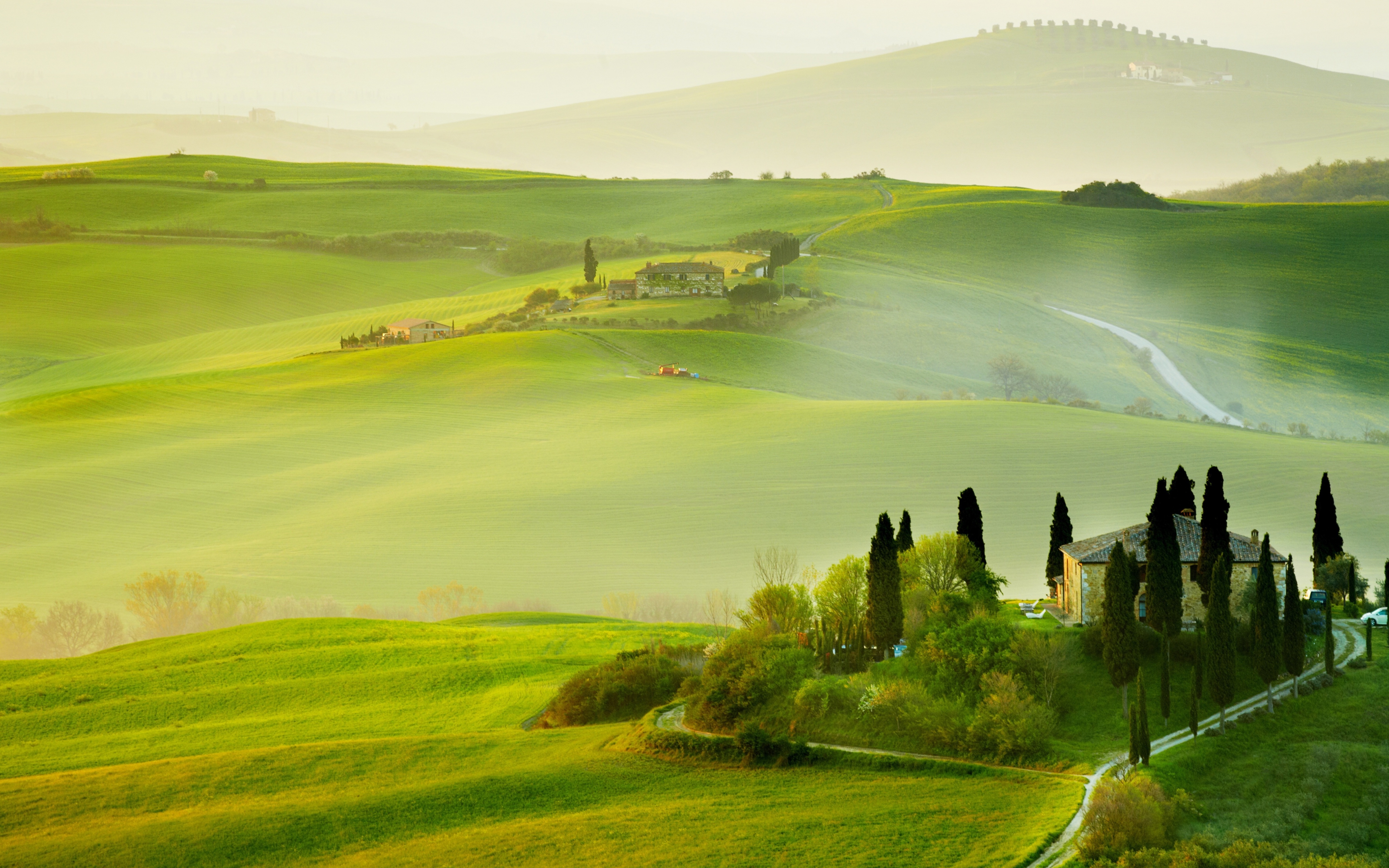 tuscany, valley, photography, italy mobile wallpaper