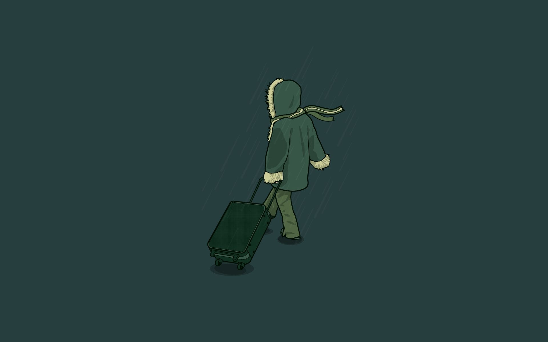 vector, winter, human, person, jacket, trip, suitcase