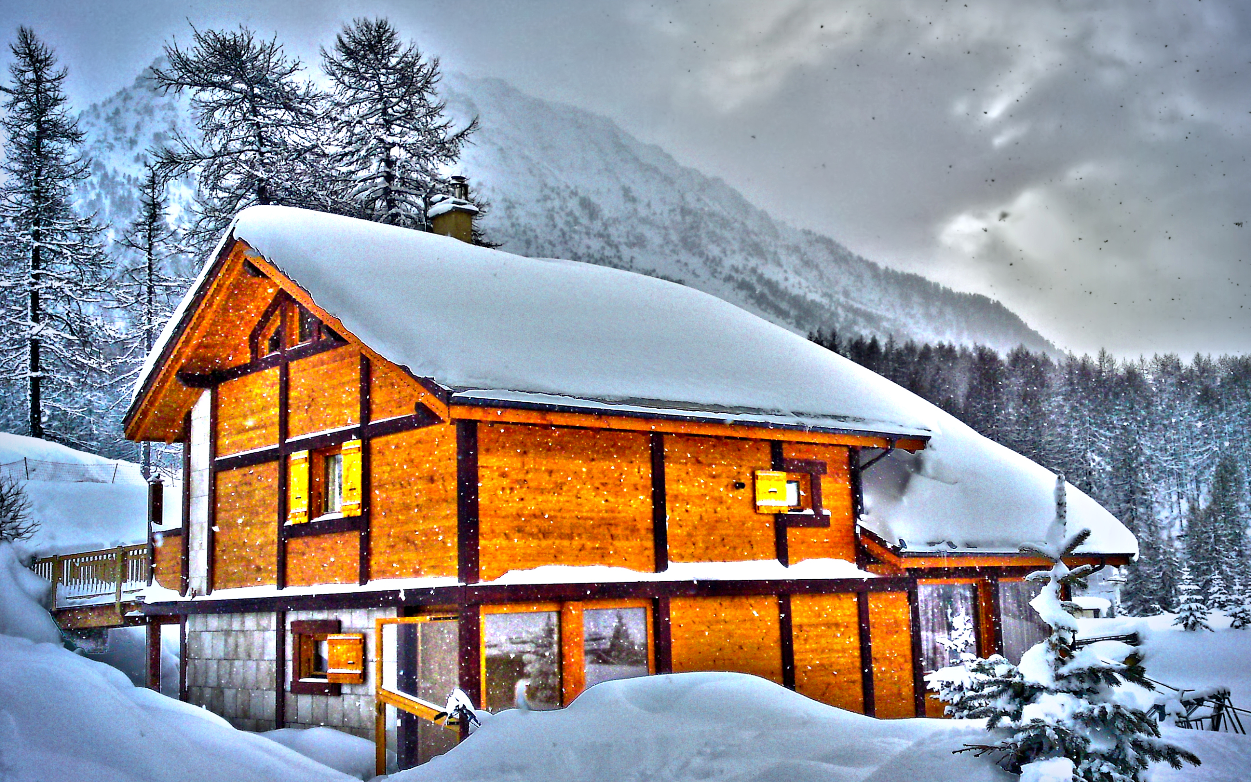 Зимний дом в горах