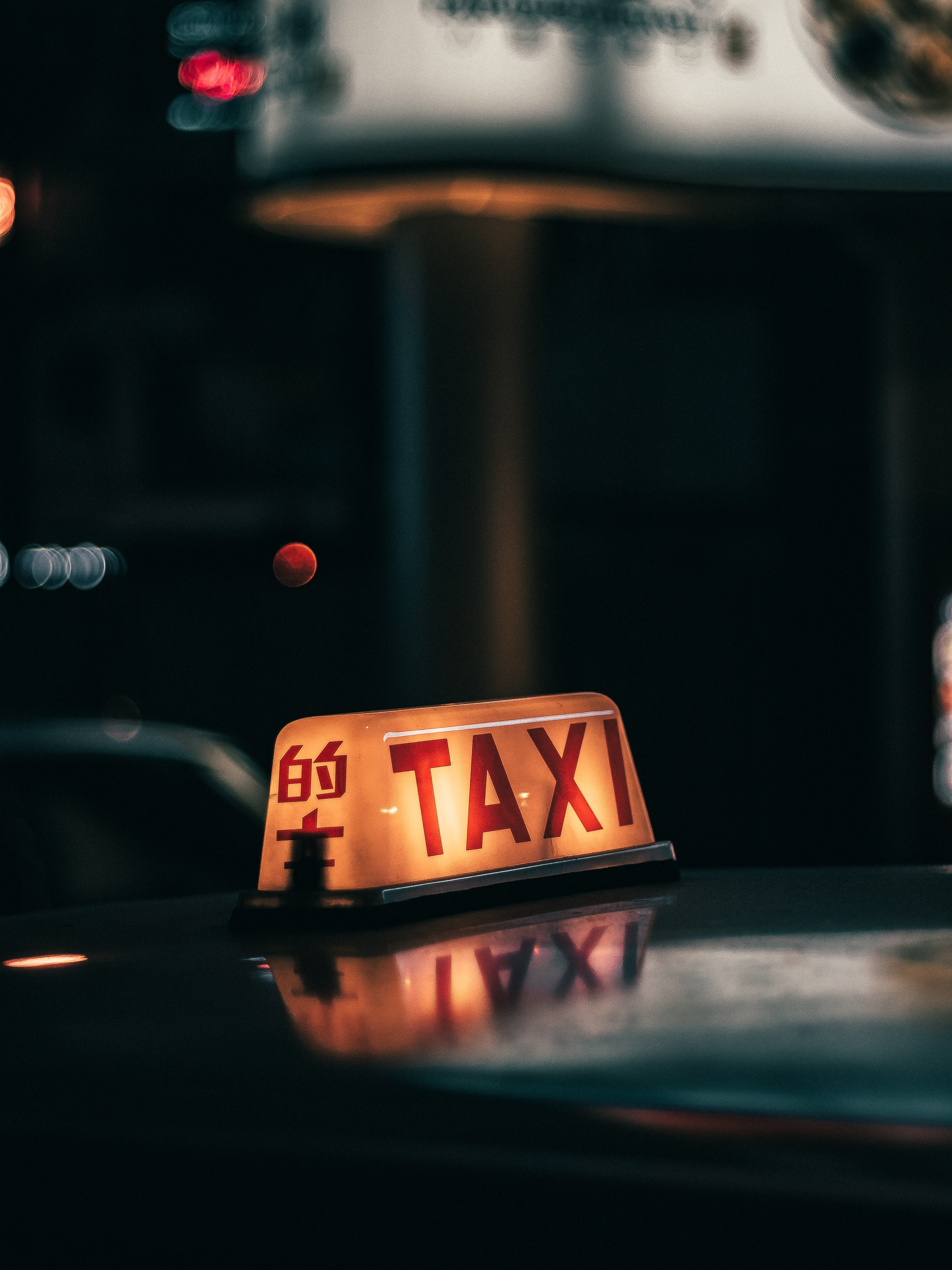 Mobile wallpaper taxi, words, dark, backlight, illumination, inscription, word