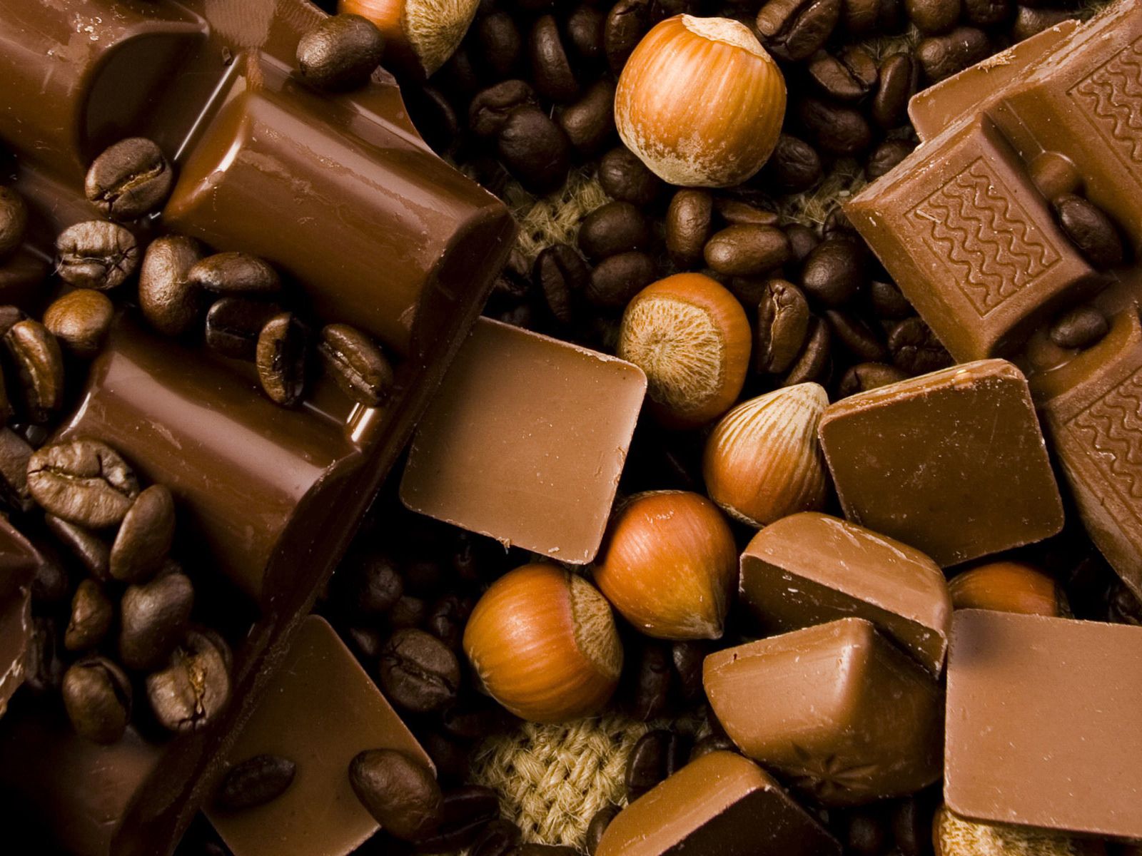 nuts, delicious, chocolate, food, tasty Full HD