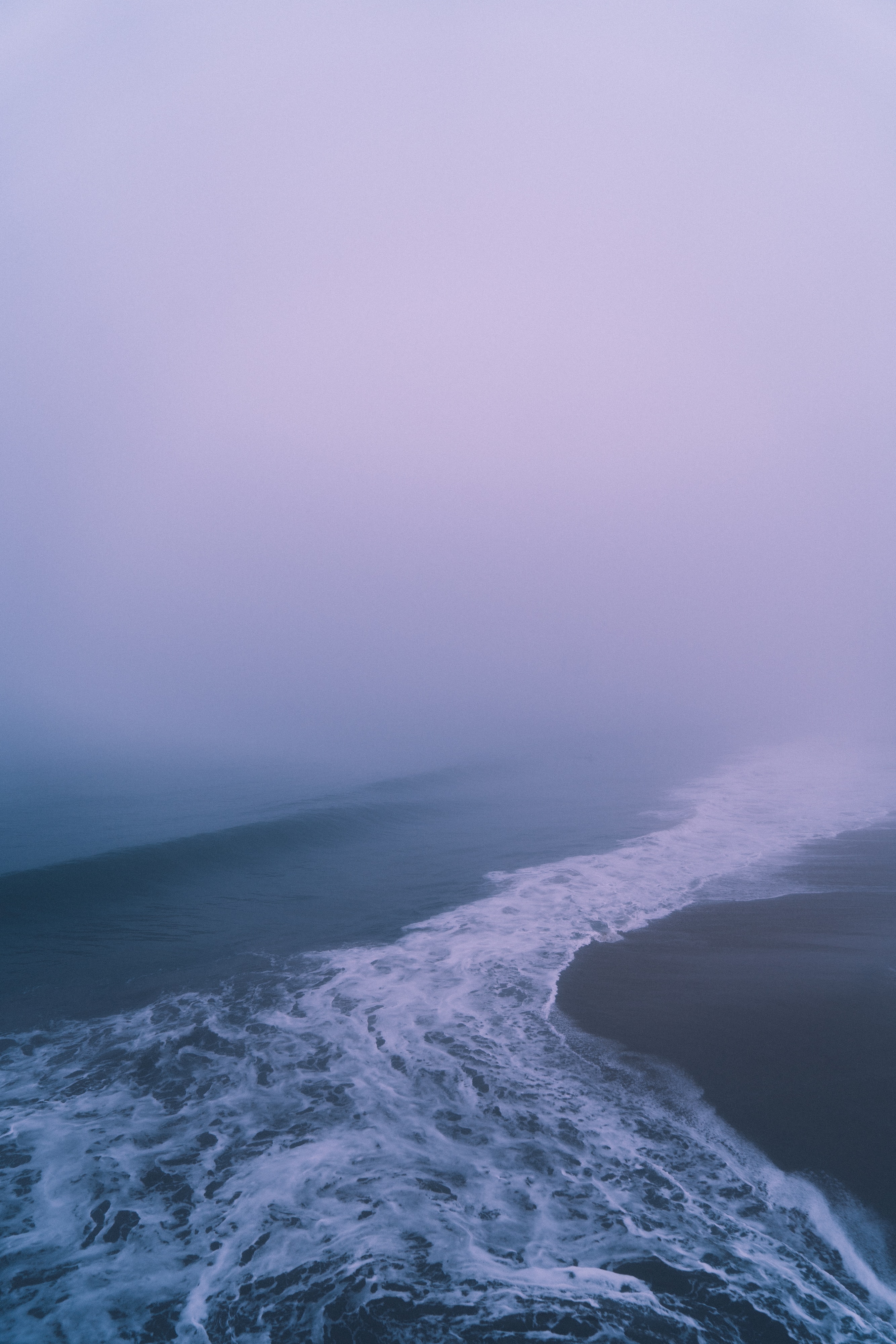 Laden Sie das Natur, Bank, Küste, Schaum, Ufer, Nebel, Waves-Bild kostenlos auf Ihren PC-Desktop herunter
