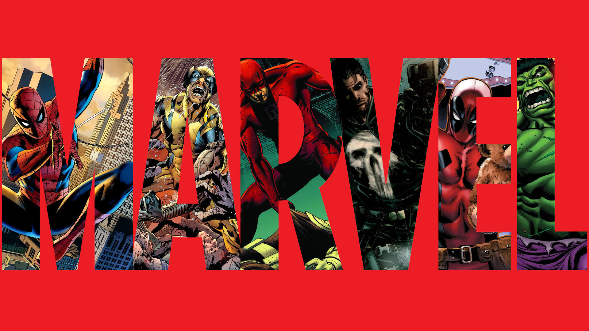 deadpool, daredevil, comics, marvel comics, hulk, logo, punisher, spider man, wolverine HD wallpaper
