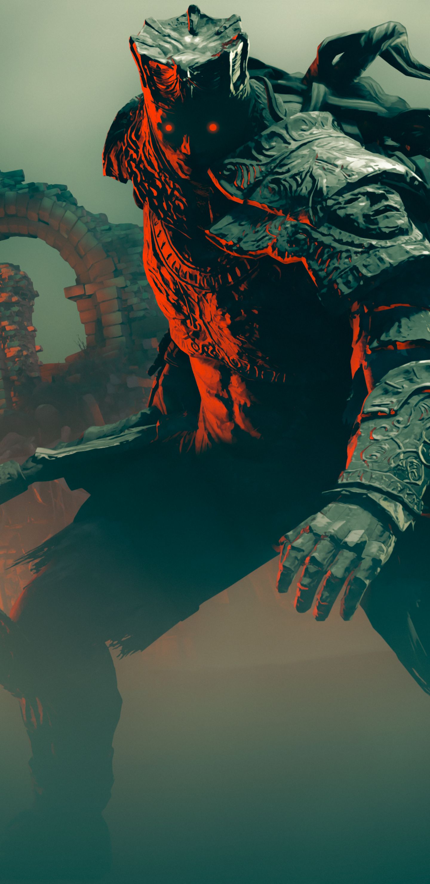 Download Dark Souls Boss in an Epic Battle Wallpaper  Wallpaperscom
