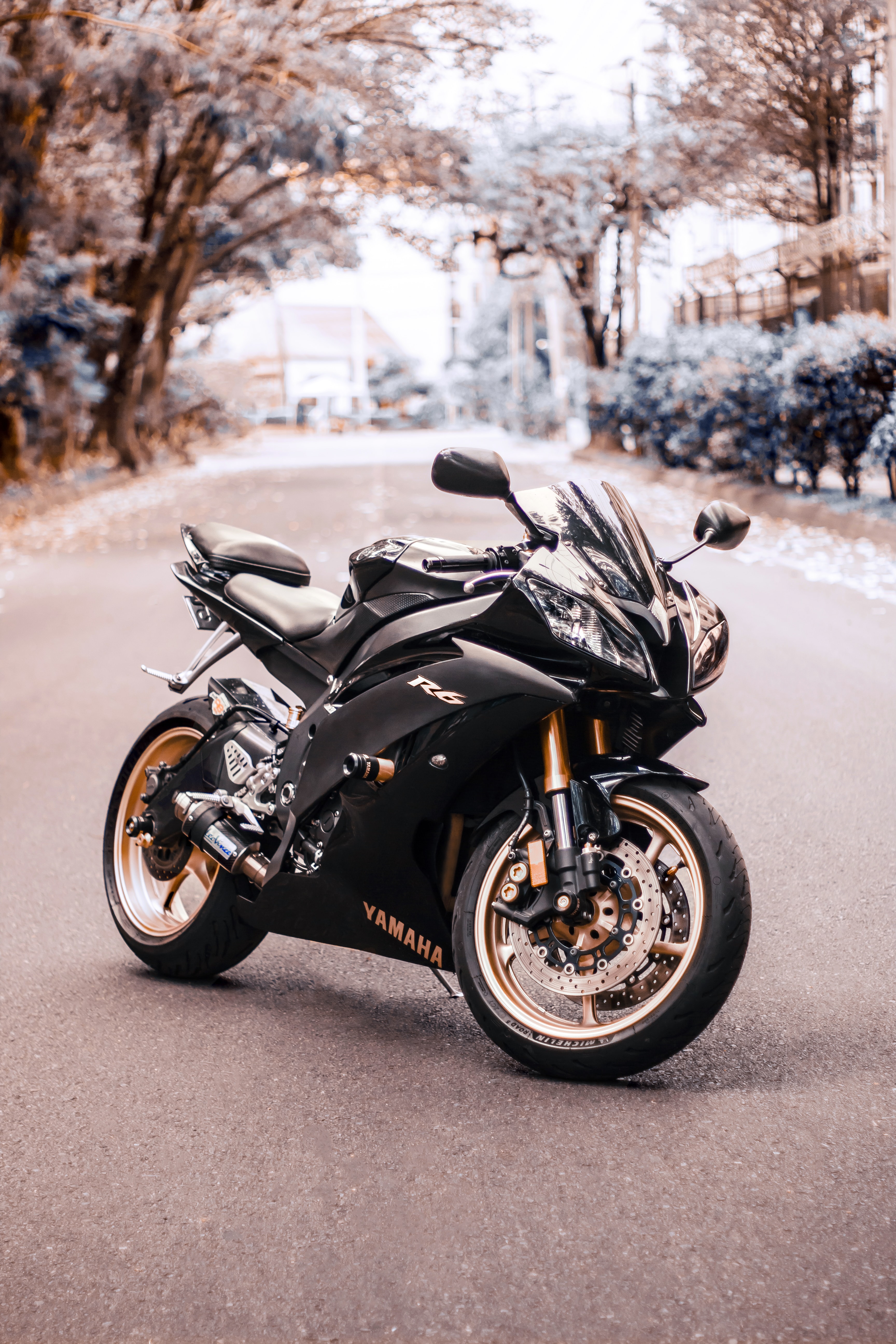bike, yamaha r6, yamaha, side view, motorcycles, black, motorcycle HD wallpaper