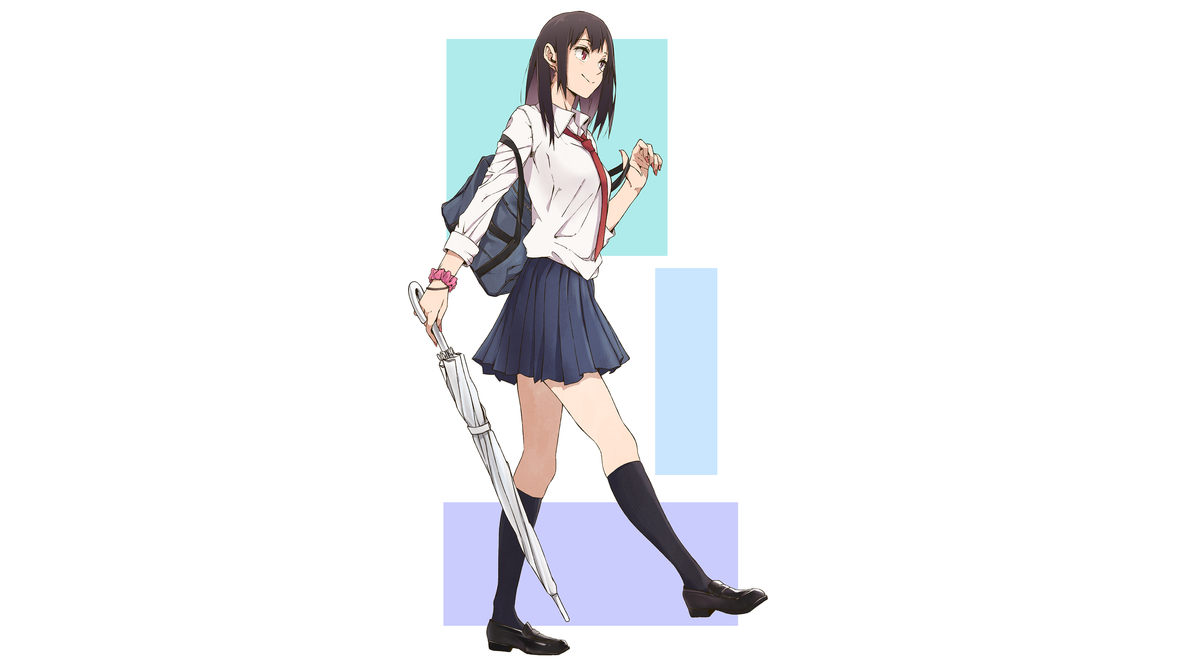 Girl, skirt, pose, anime, HD phone wallpaper