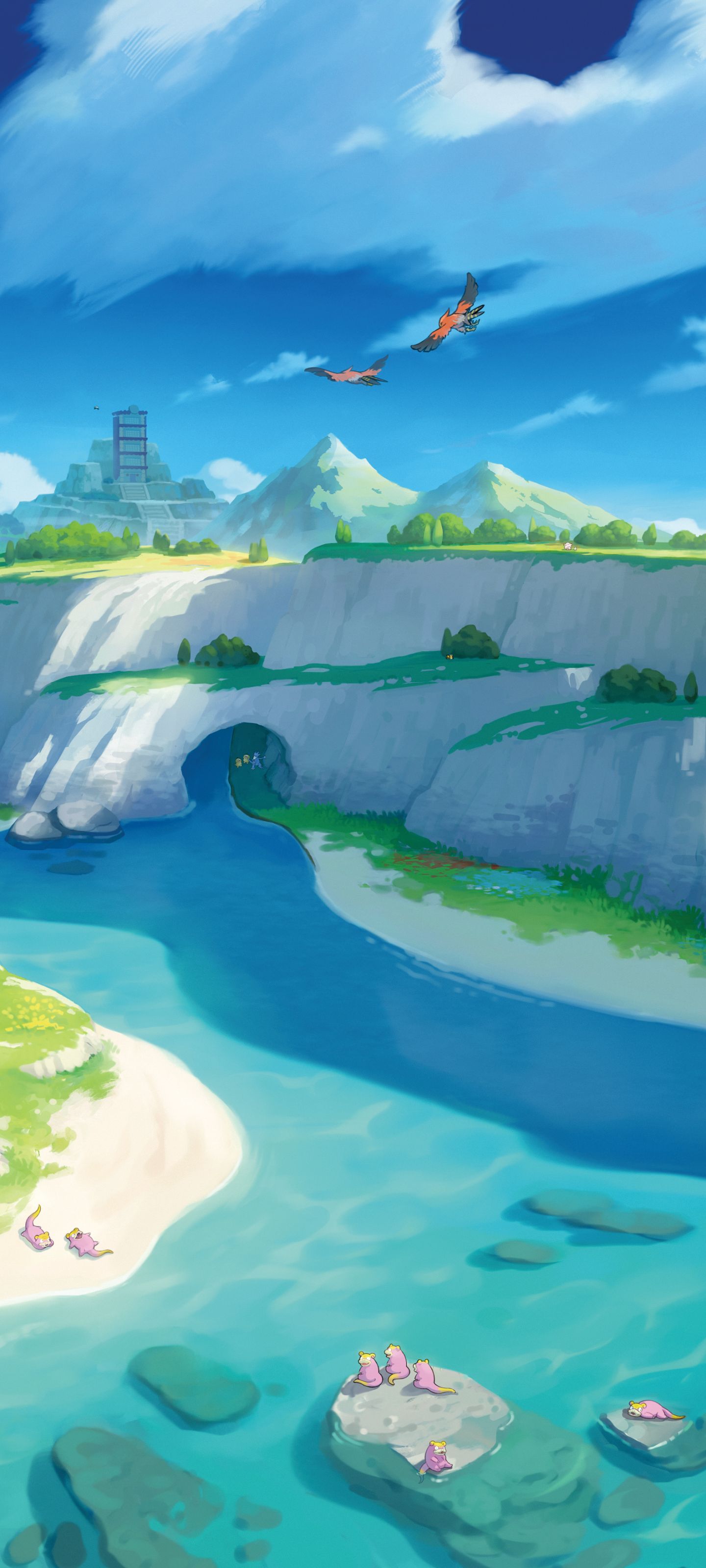 Pokemon flygon waterfall mountains trees Anime HD wallpaper  Peakpx