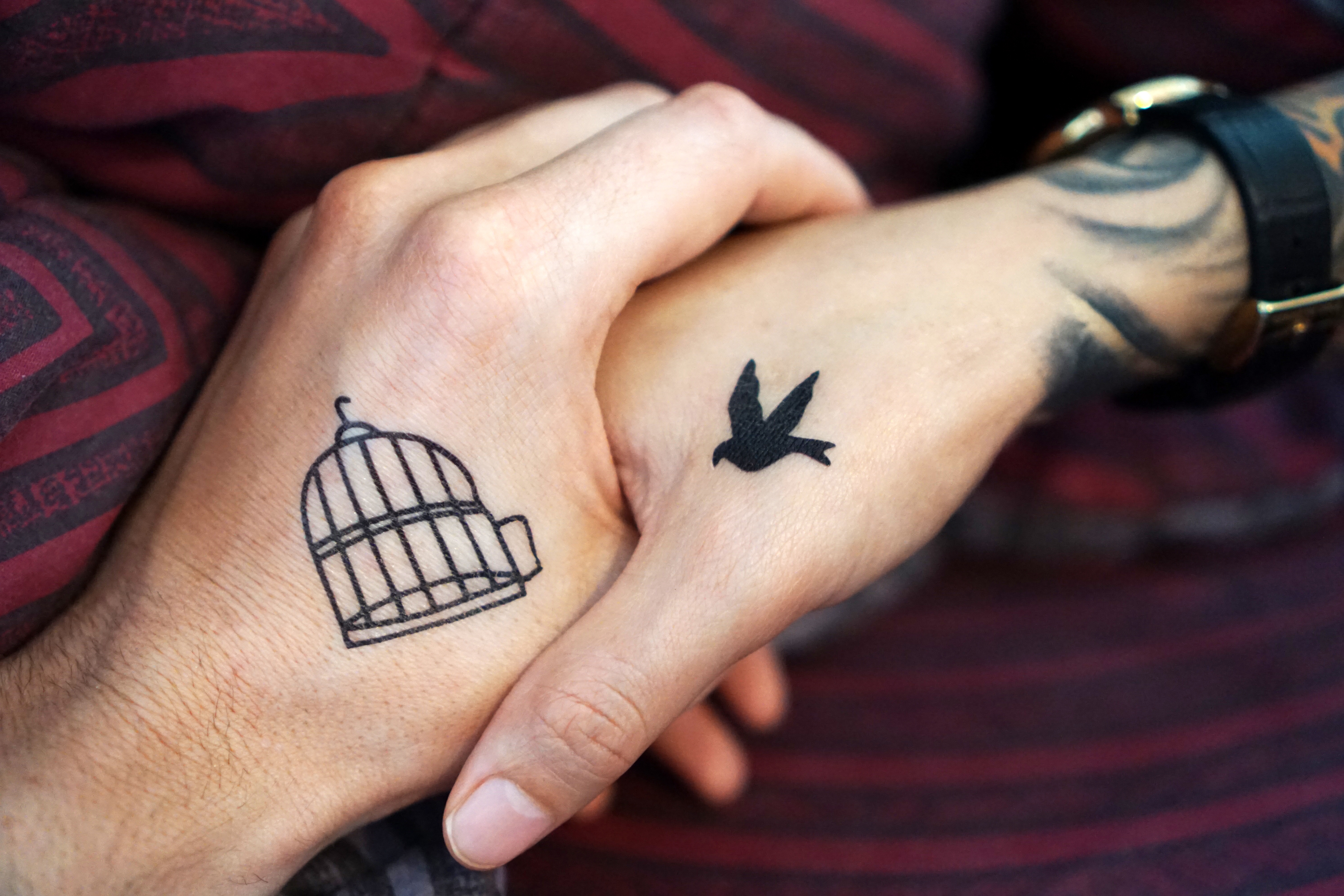 tattoo, love, tattoos, couple, pair, hands wallpaper for mobile