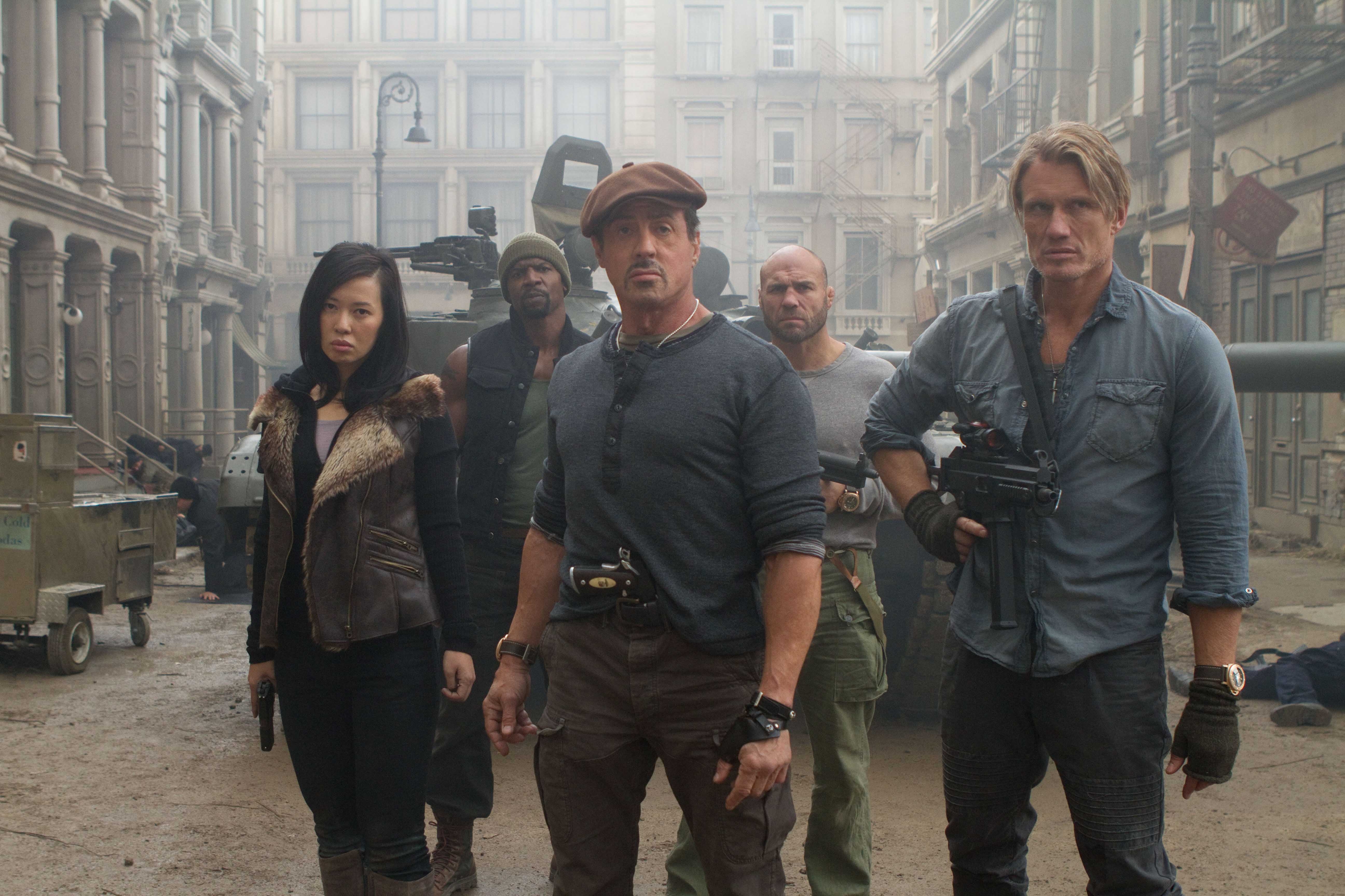 movie, the expendables 2, barney ross, dolph lundgren, gunnar jensen, hale caesar, randy couture, sylvester stallone, terry crews, toll road, the expendables