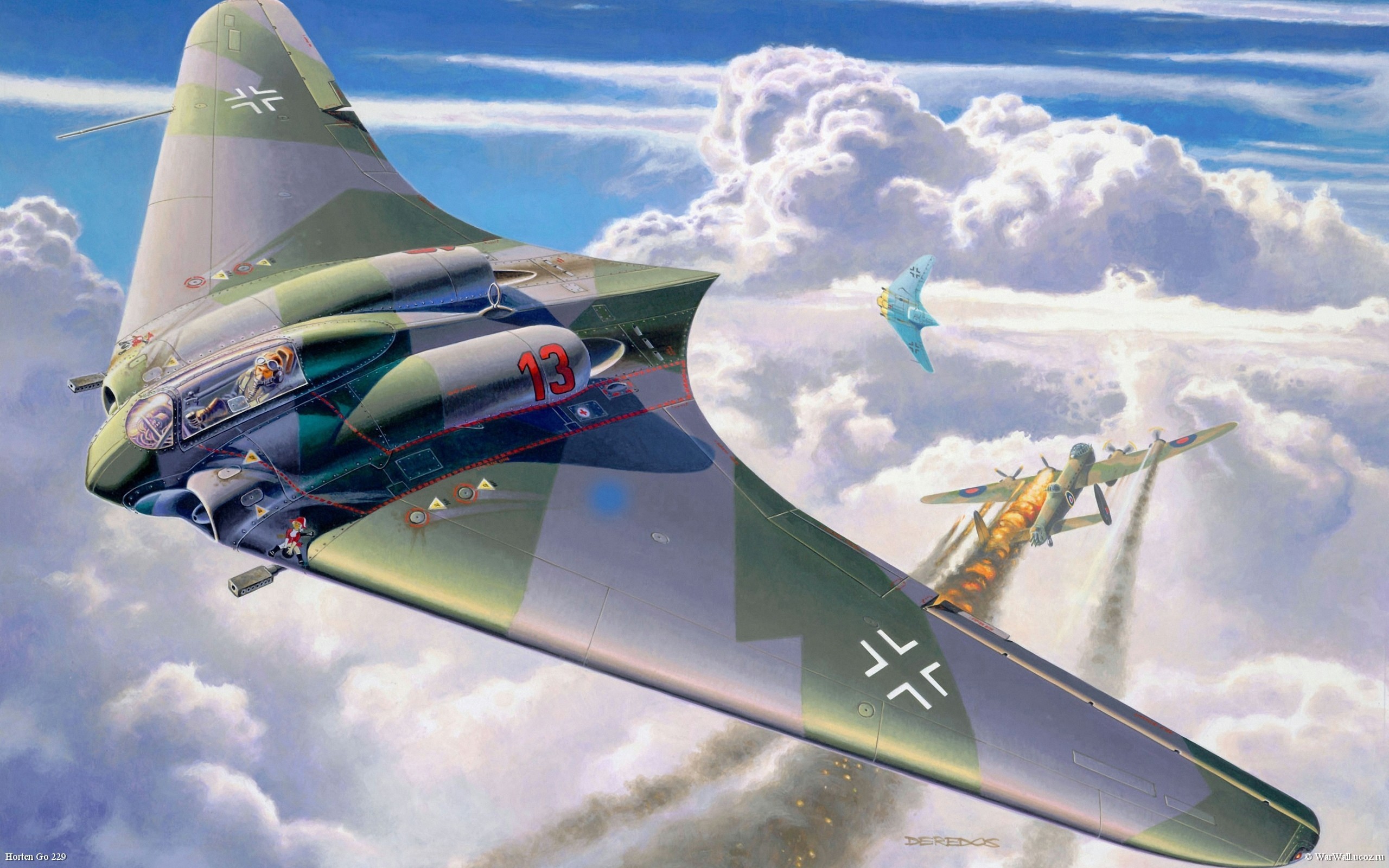 military, horten ho 229, air force, aircraft, airplane, fly, jet fighter, bombers download HD wallpaper