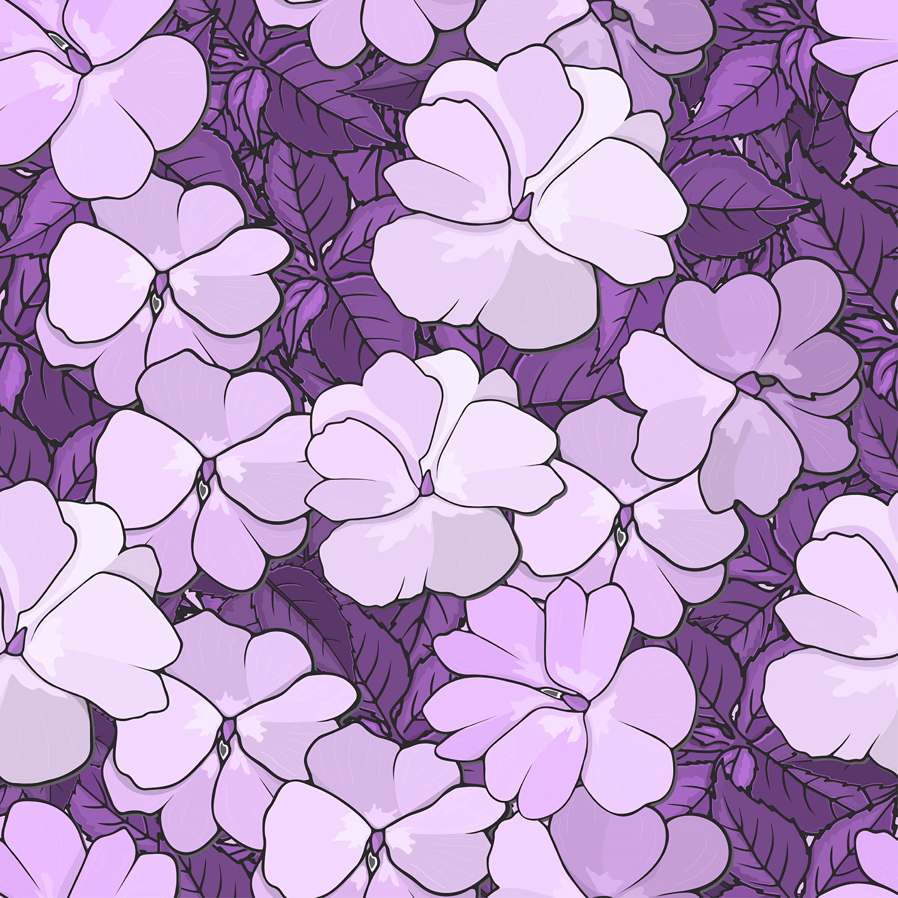 lilac, pattern, white, flowers, leaves, texture, textures, floral cellphone