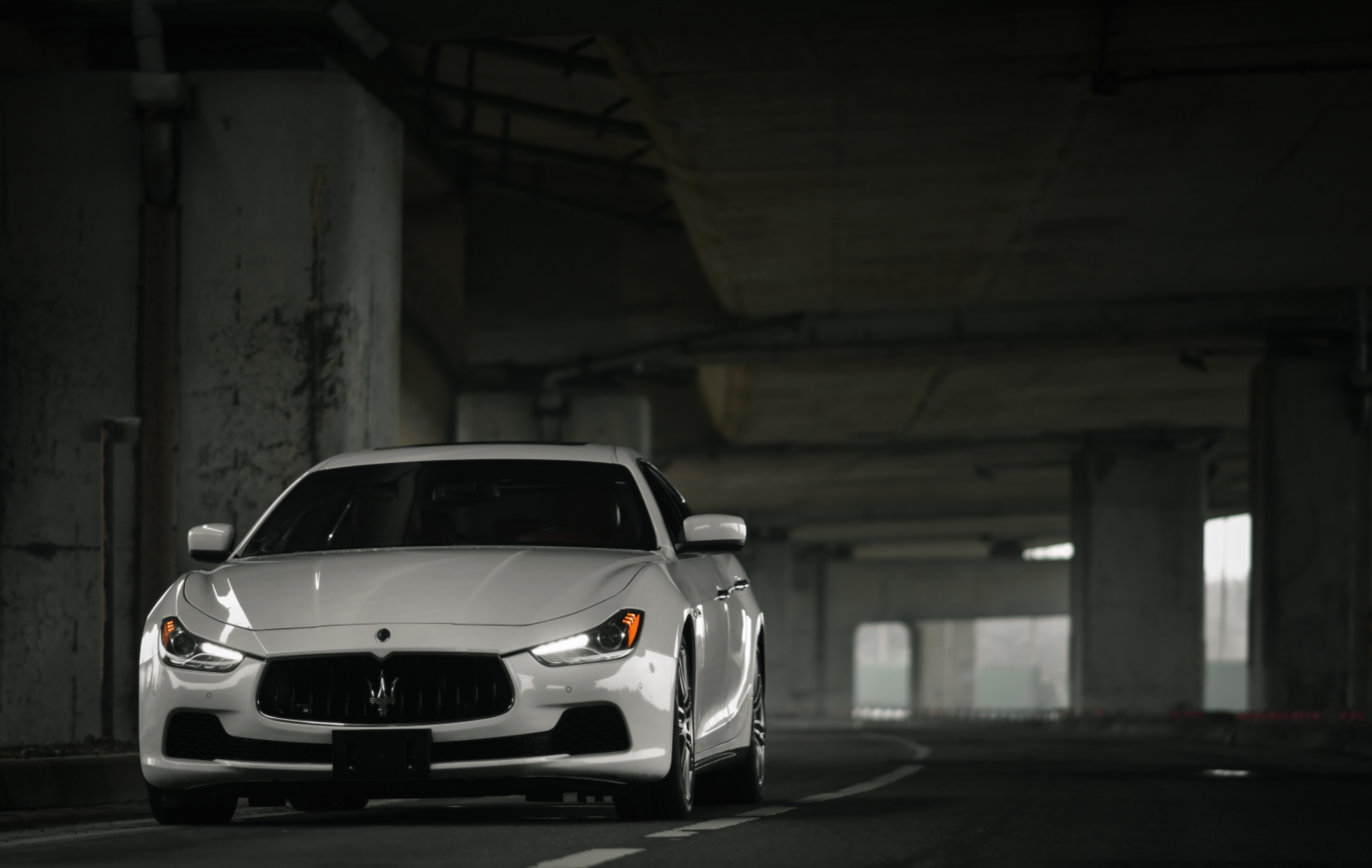 Download mobile wallpaper Movement, Traffic, Maserati Ghibli, Front View, Cars, Maserati for free.