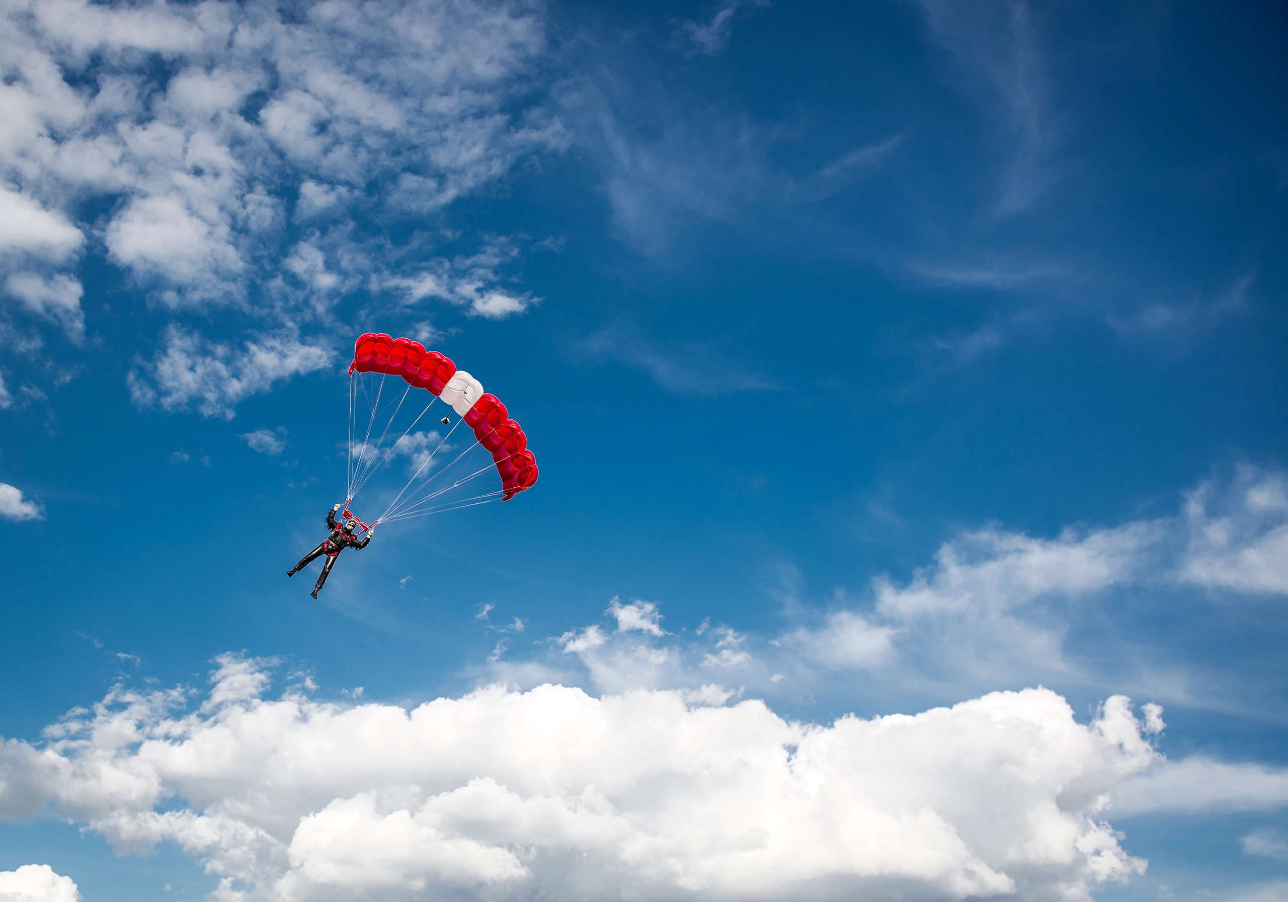 Mobile wallpaper sports, paragliding, cloud, sky