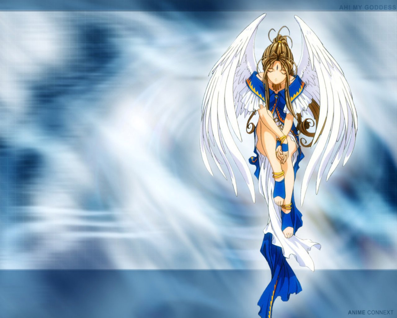 anime, ah! my goddess, belldandy (ah! my goddess), goddess, wings