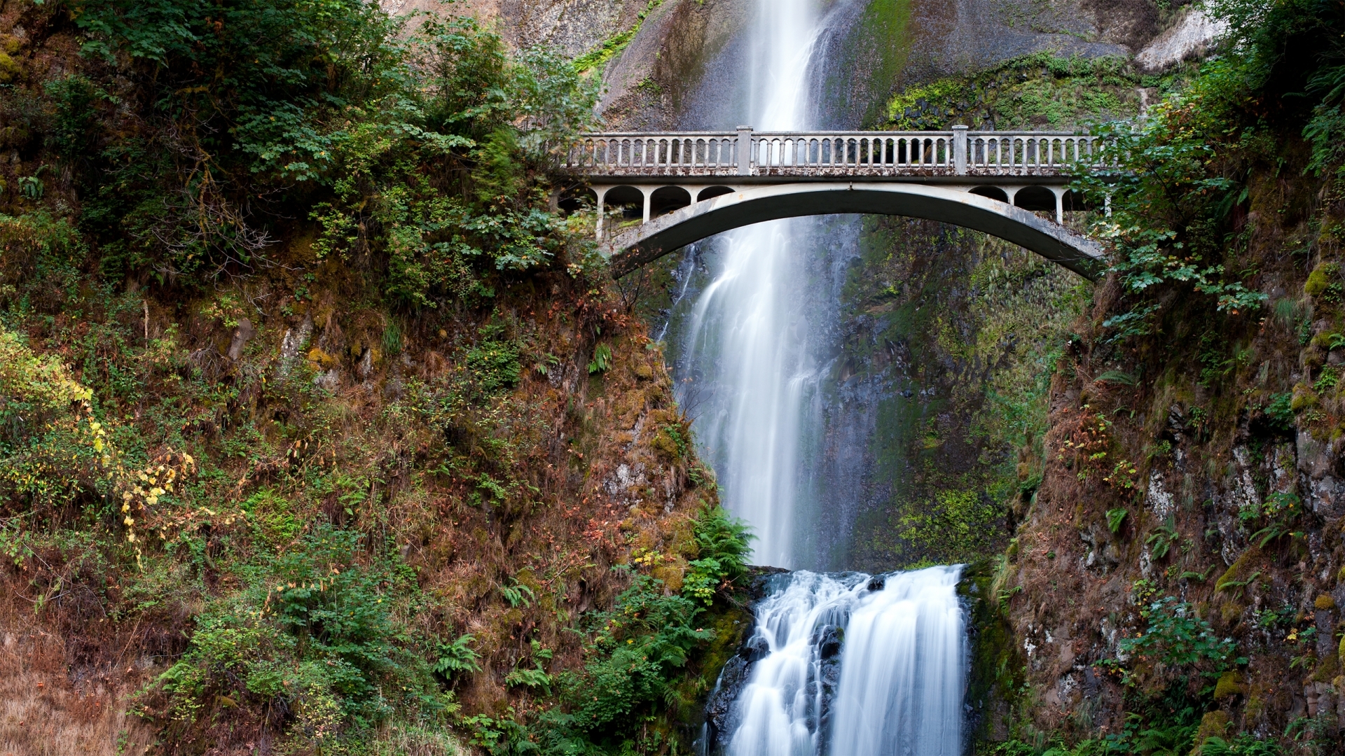 Mobile wallpaper bridges, landscape, waterfalls