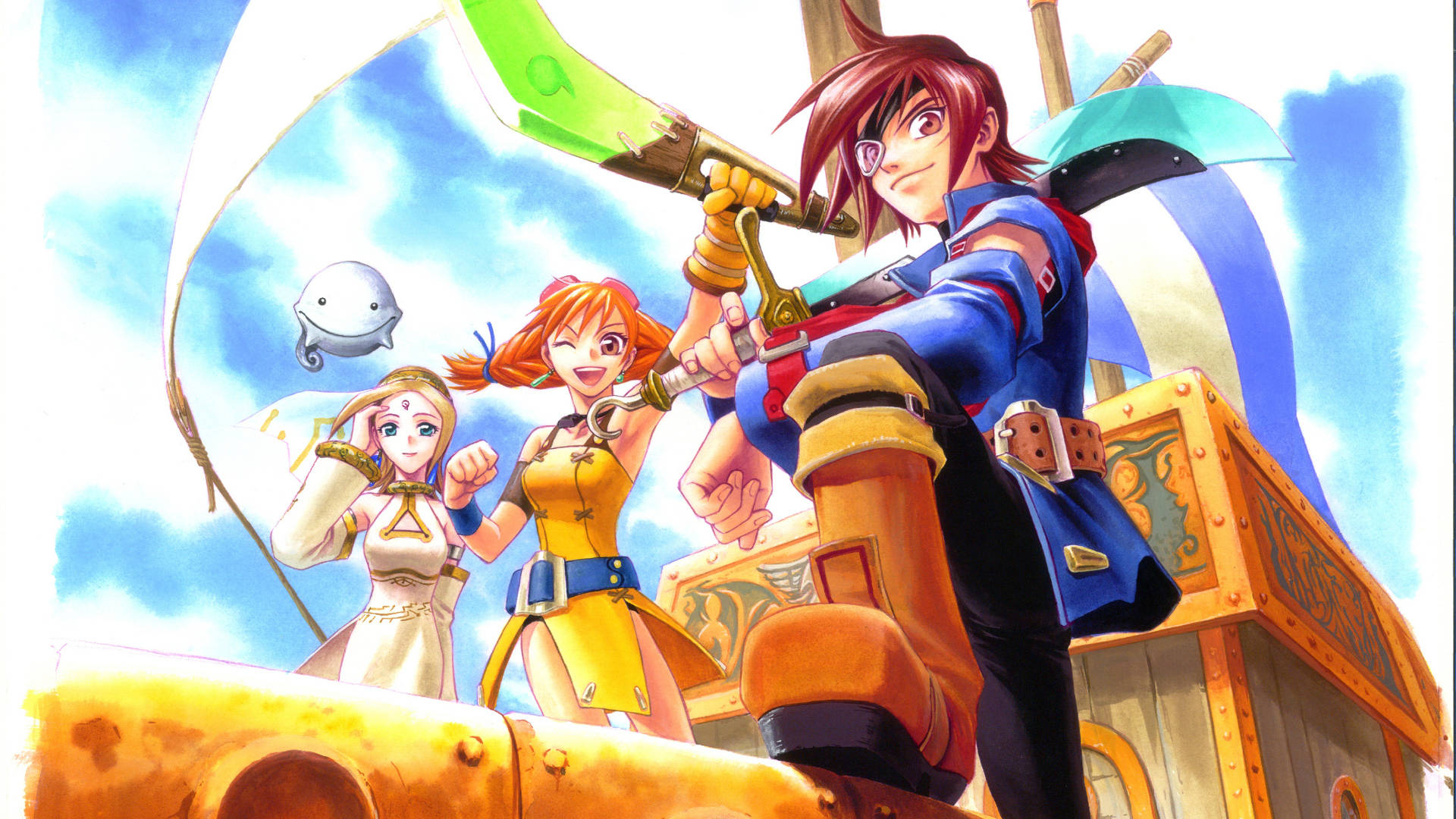 Video Games Video Game Girls Blonde Long Hair Skies Of Arcadia Fina Skies  Of Arcadia Cupil Skies Of Wallpaper - Resolution:3840x2160 - ID:1350960 -  wallha.com