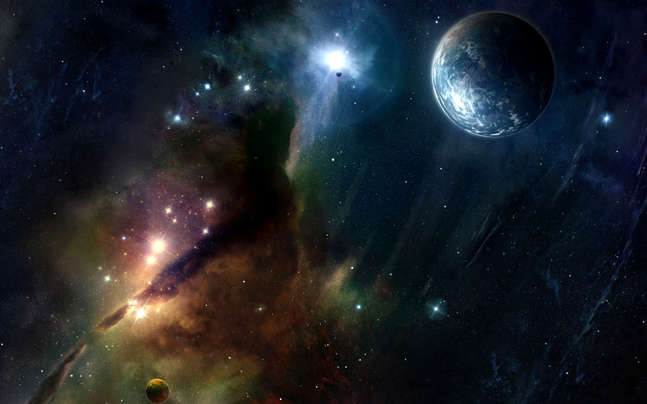 nebula, space, planet, sci fi, stars
