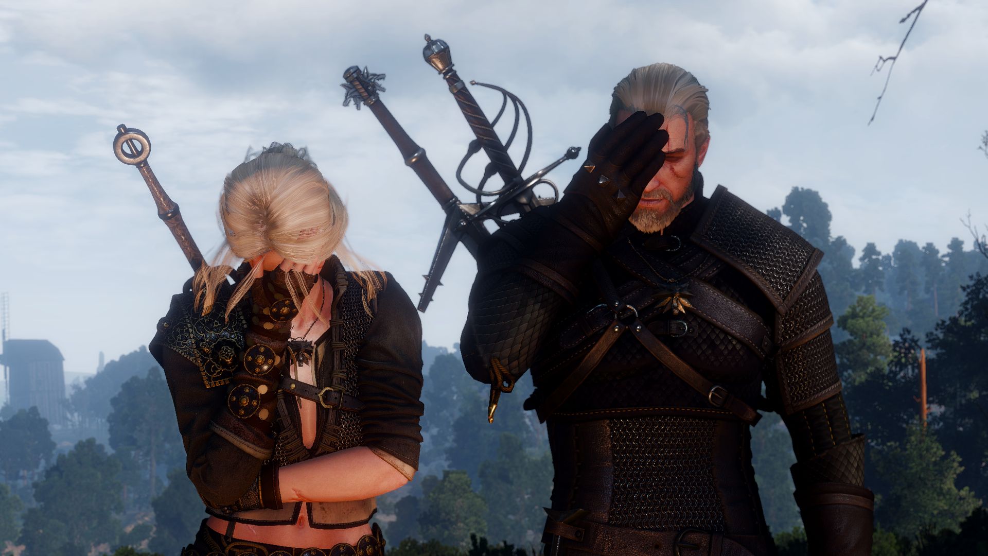 the witcher 3: wild hunt, the witcher, video game, ciri (the witcher), geralt of rivia