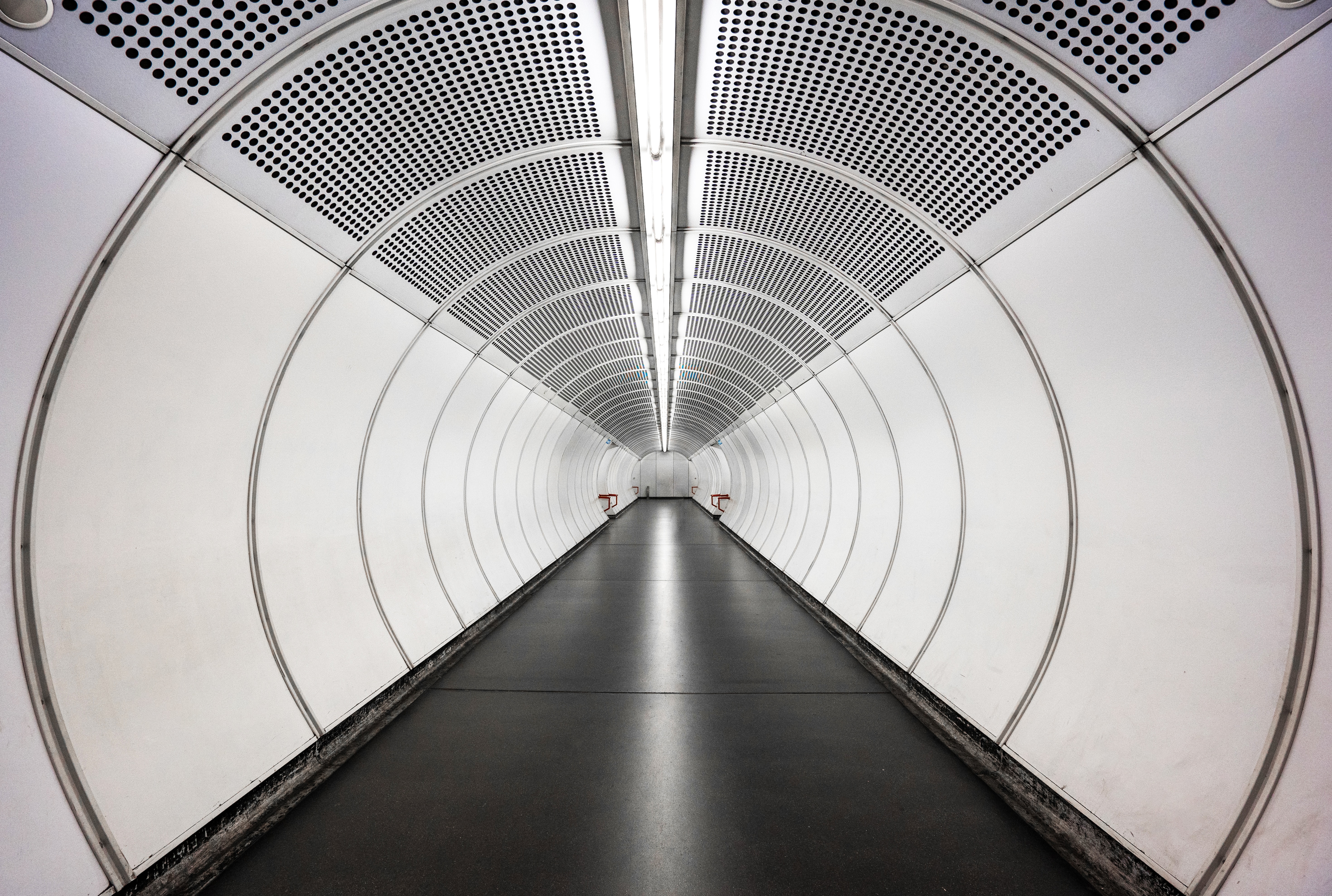 tunnel, white, miscellanea, miscellaneous, corridor