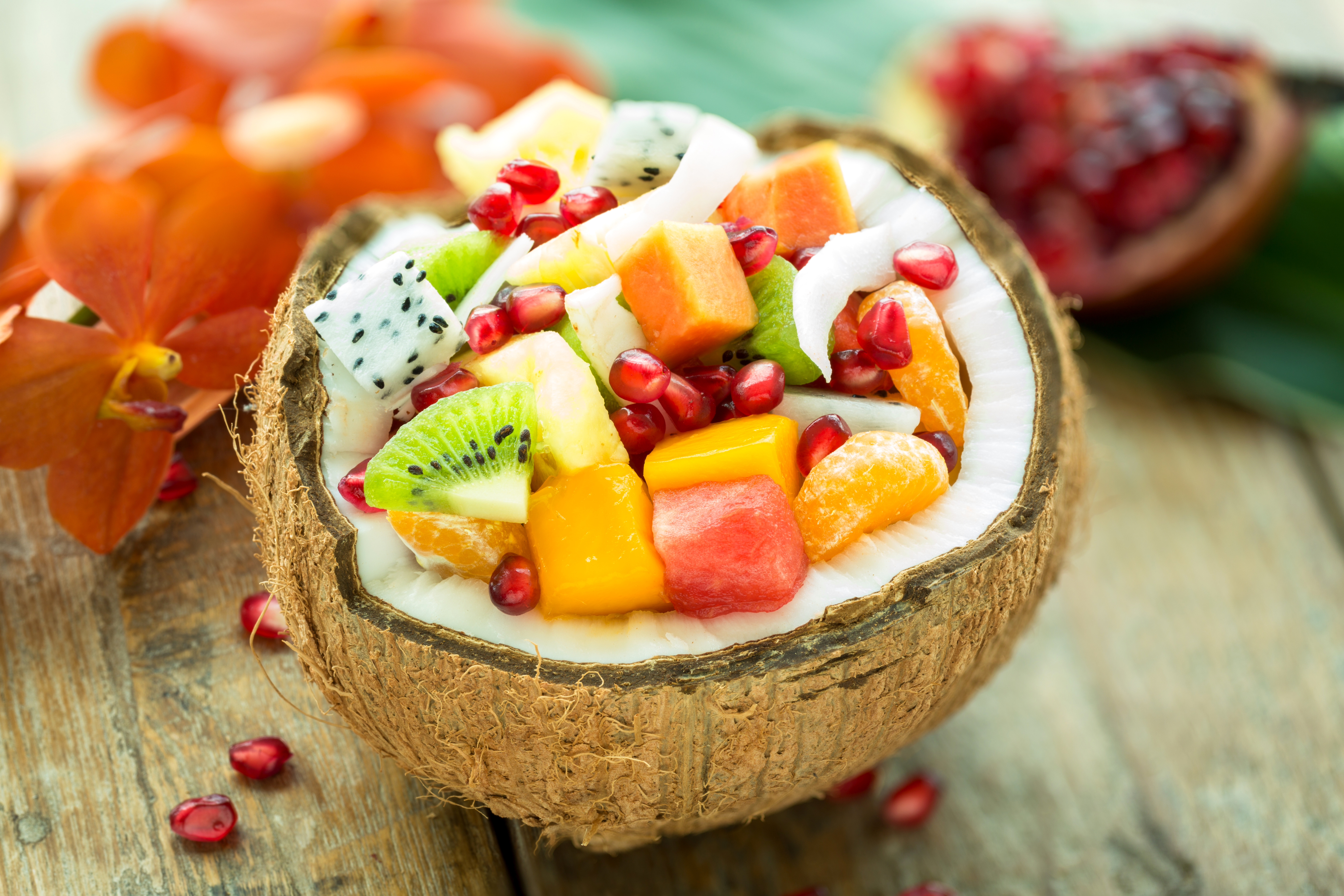 wallpapers food, fruit, coconut, fruits