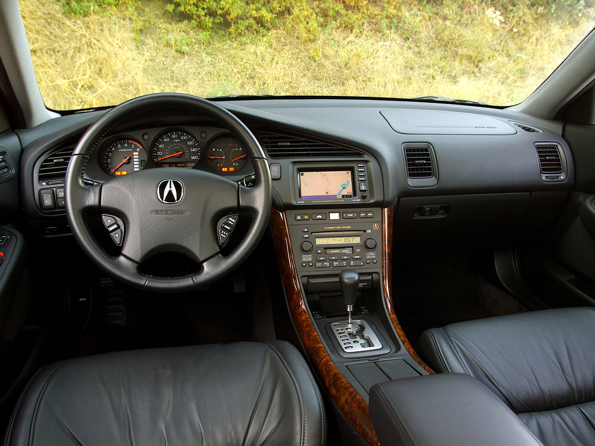 speedometer, grass, acura, interior, cars, steering wheel, rudder, salon, tl, 2002
