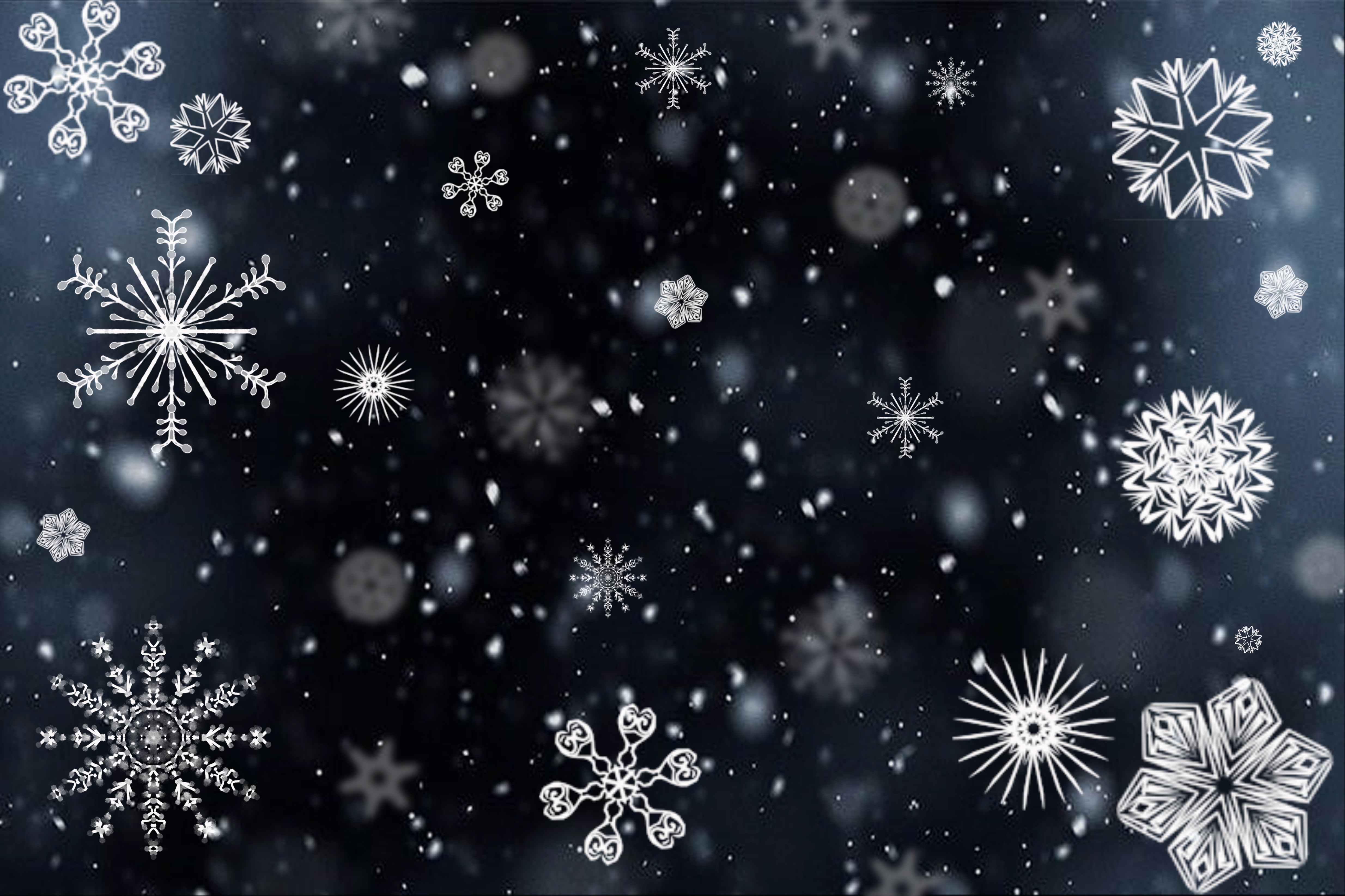 winter, patterns, holidays, snowflakes, texture 2160p