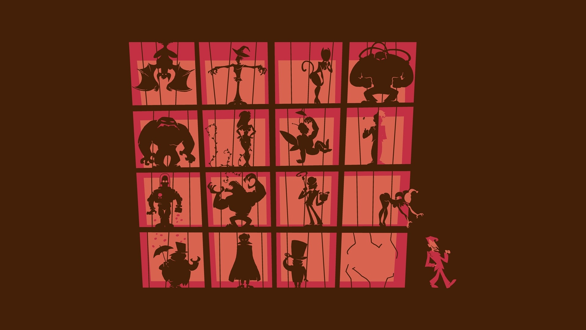riddler (dc comics), scarecrow (batman), joker, jail, humor, movie, bane (dc comics), batman, catwoman, harley quinn, mr frost, penguin (dc comics), poison ivy, prison, two face Phone Background