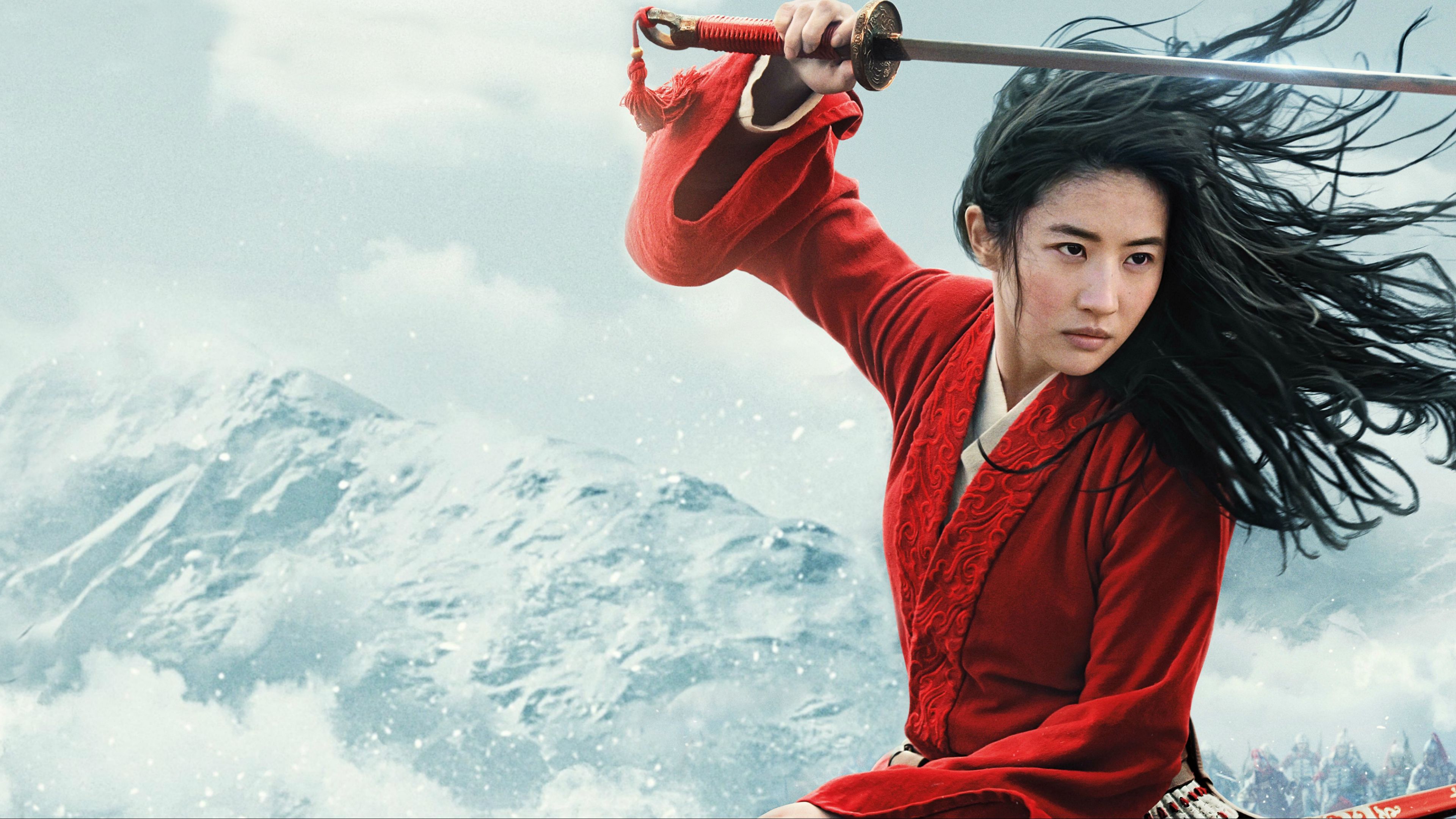 HD wallpaper movie, mulan (2020), actress, chinese, hua mulan, liu yifei, model, sword