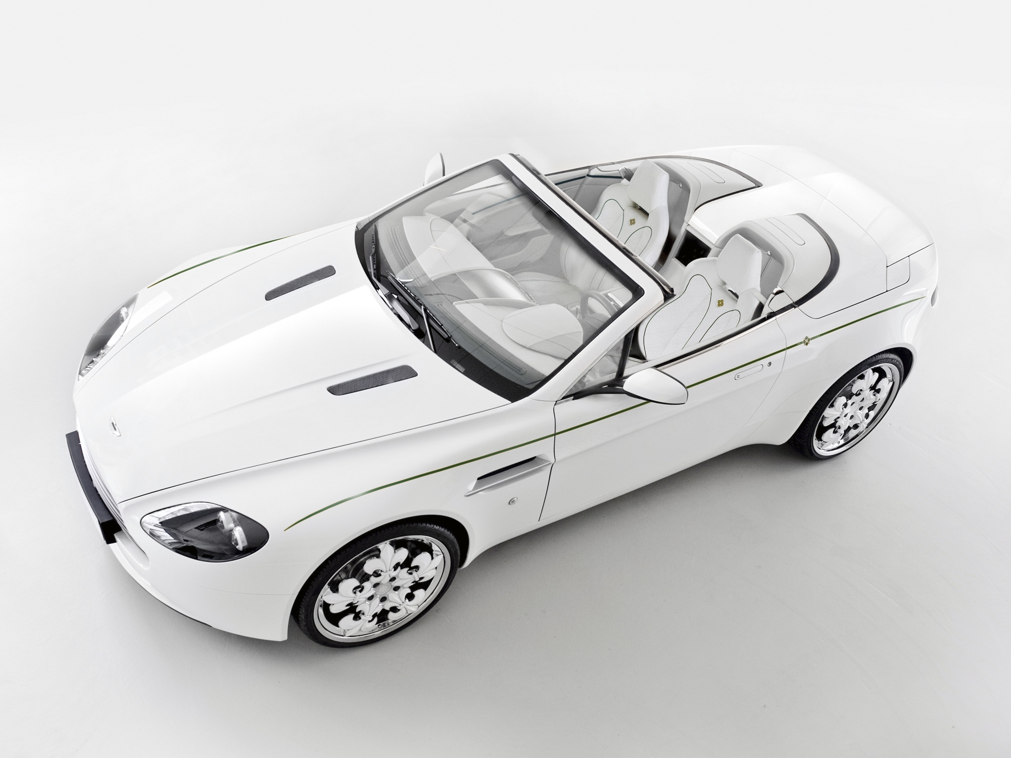 aston martin, cars, white, view from above, style, cabriolet, 2010, v8, vantage phone background
