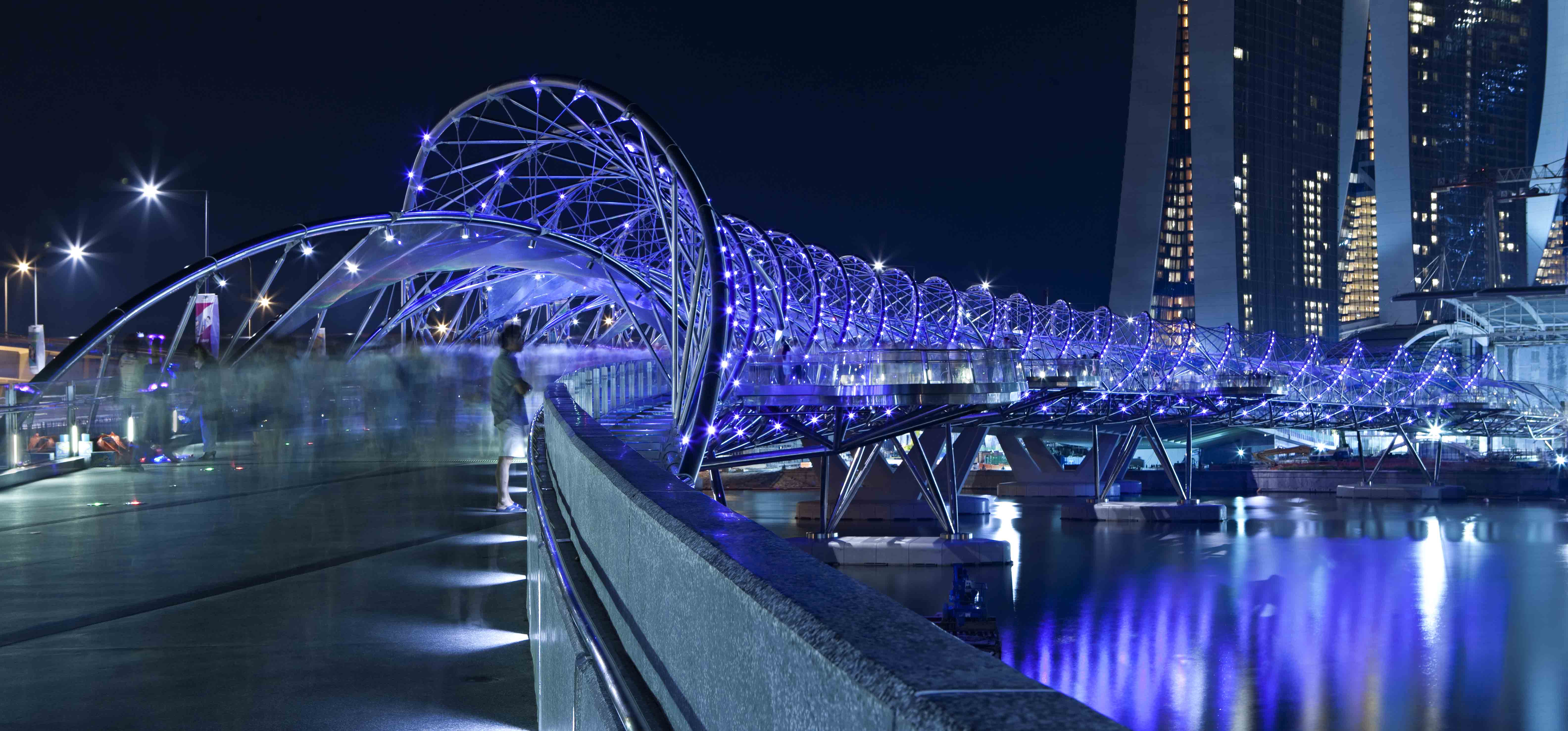man made, the helix bridge, singapore, bridges