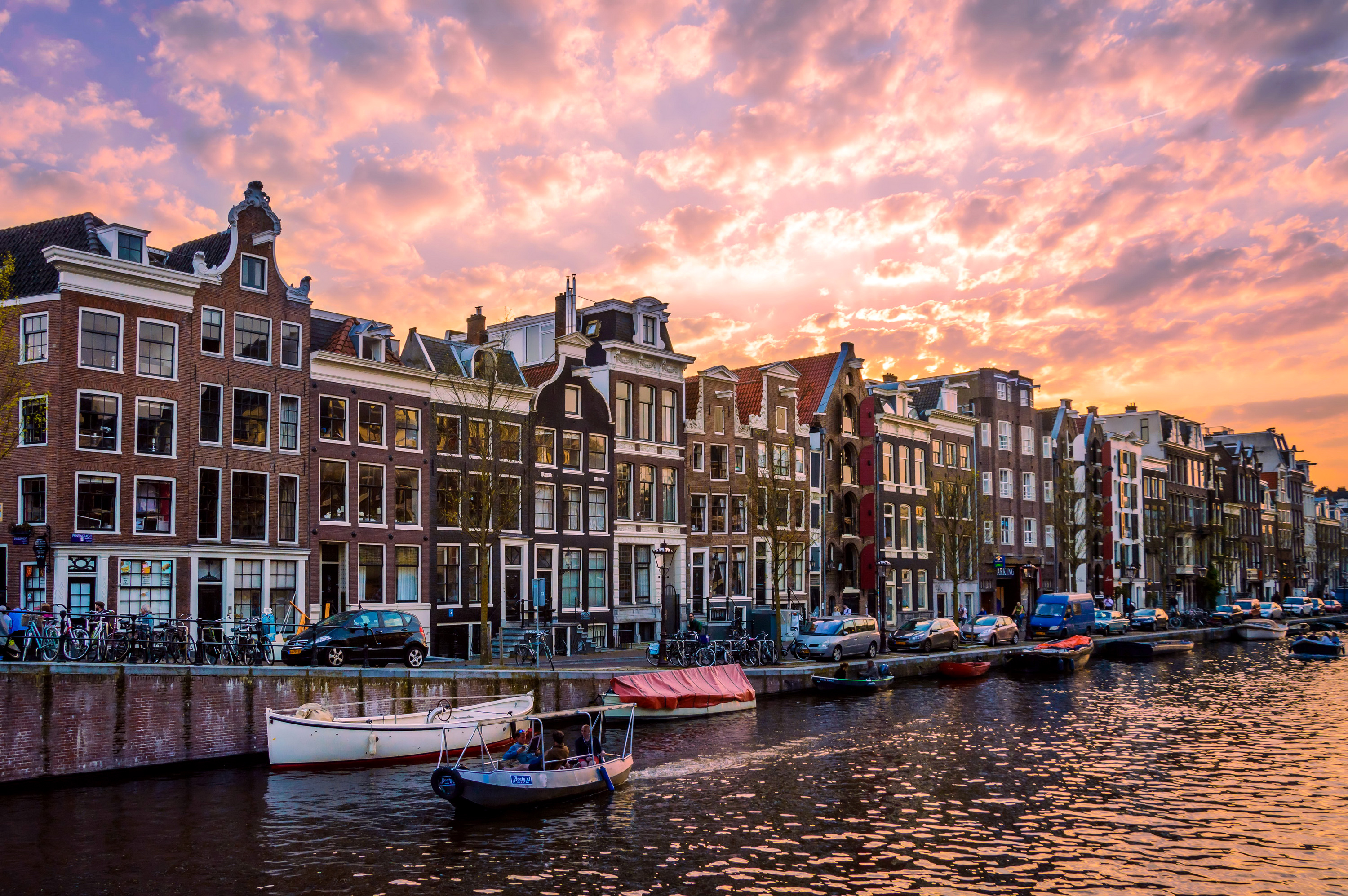 384805 скачать обои сделано человеком, амстердам, лодка, канал, дом, нидерланды, города - заставки и картинки бесплатно