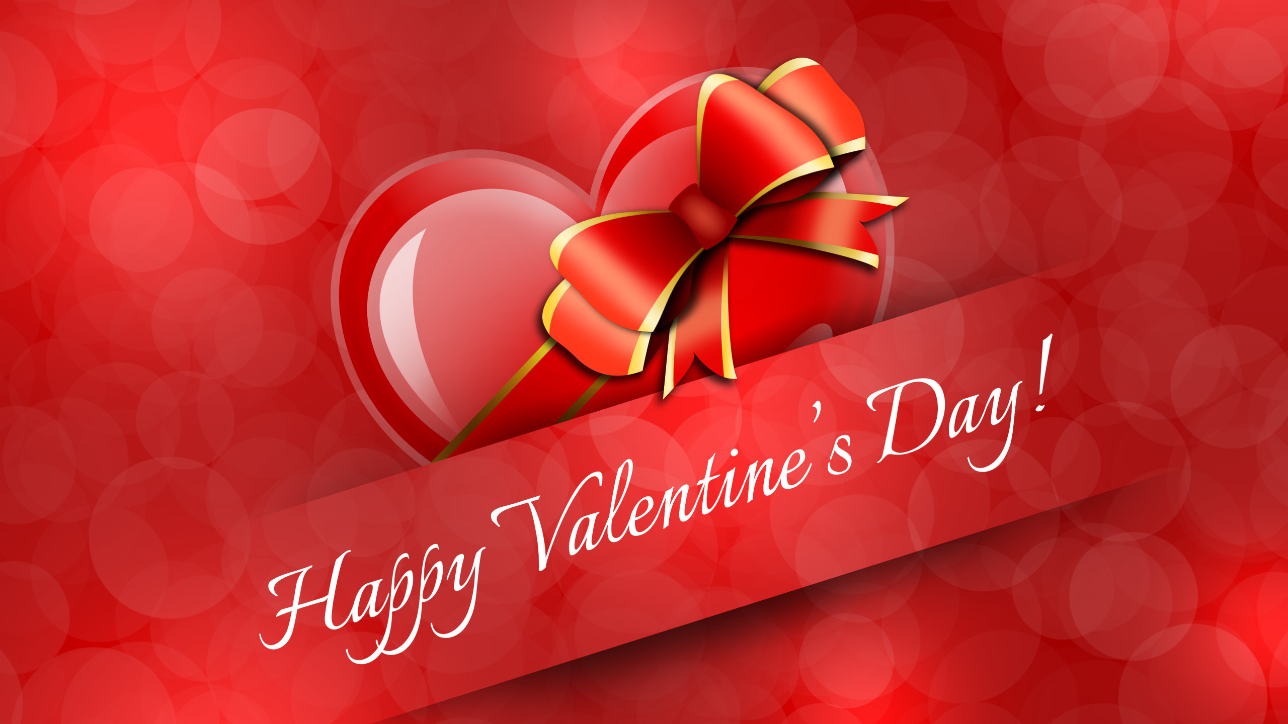 Download mobile wallpaper Valentine's Day, Holiday, Heart, Ribbon, Happy Valentine's Day for free.