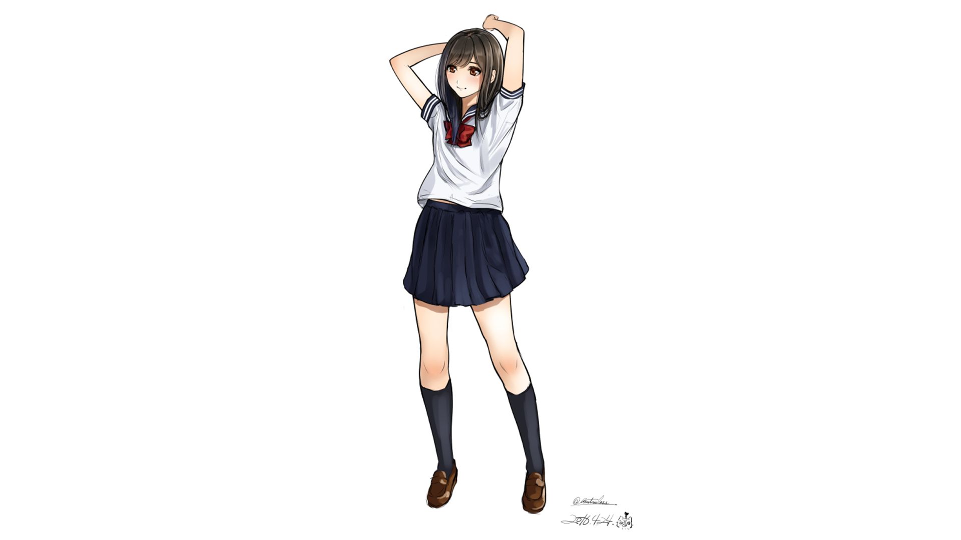 Девочка в школьной форме рисунок