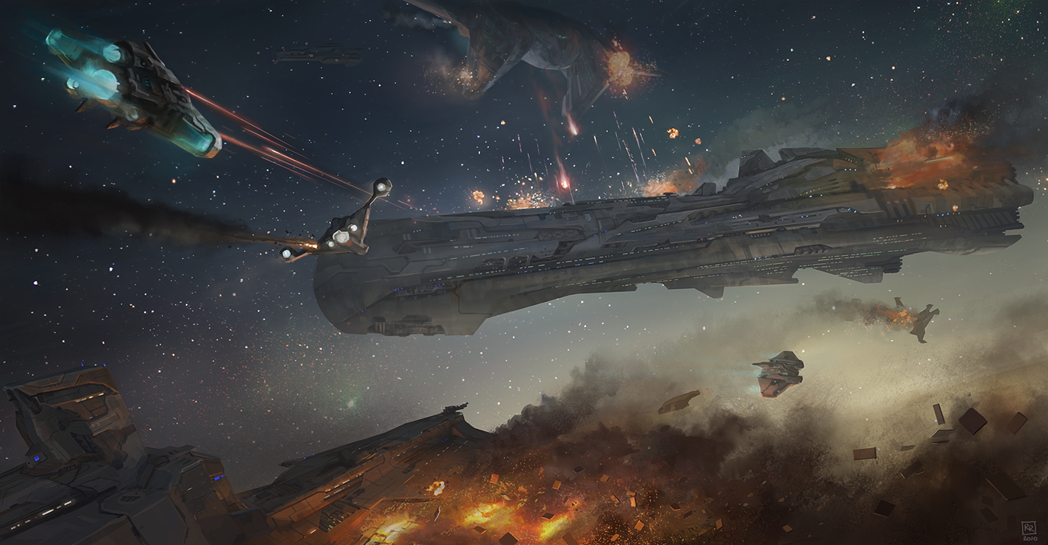 futuristic, sci fi, battle, battleship HD wallpaper