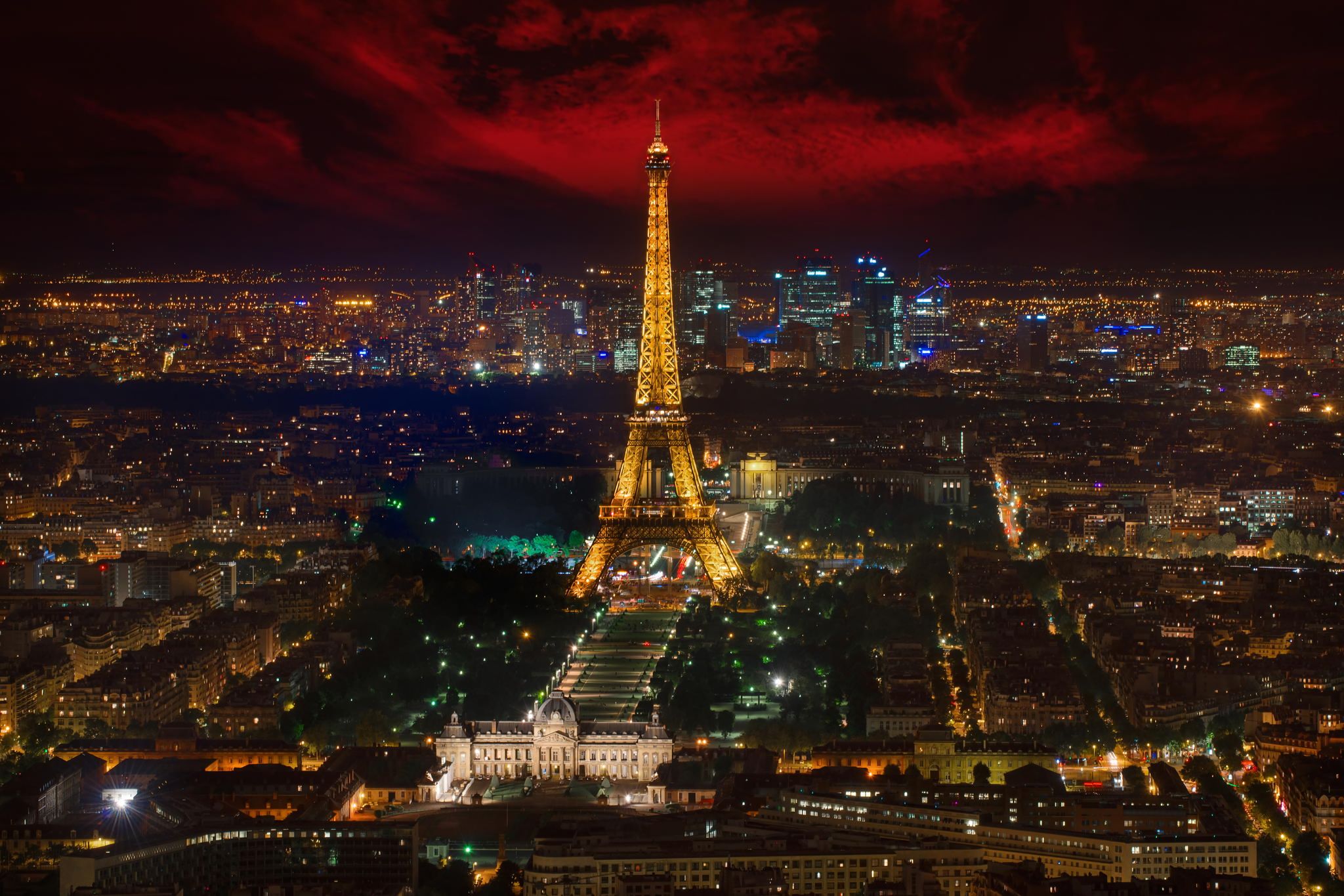 Париж Эйфелева Париж башня ночью