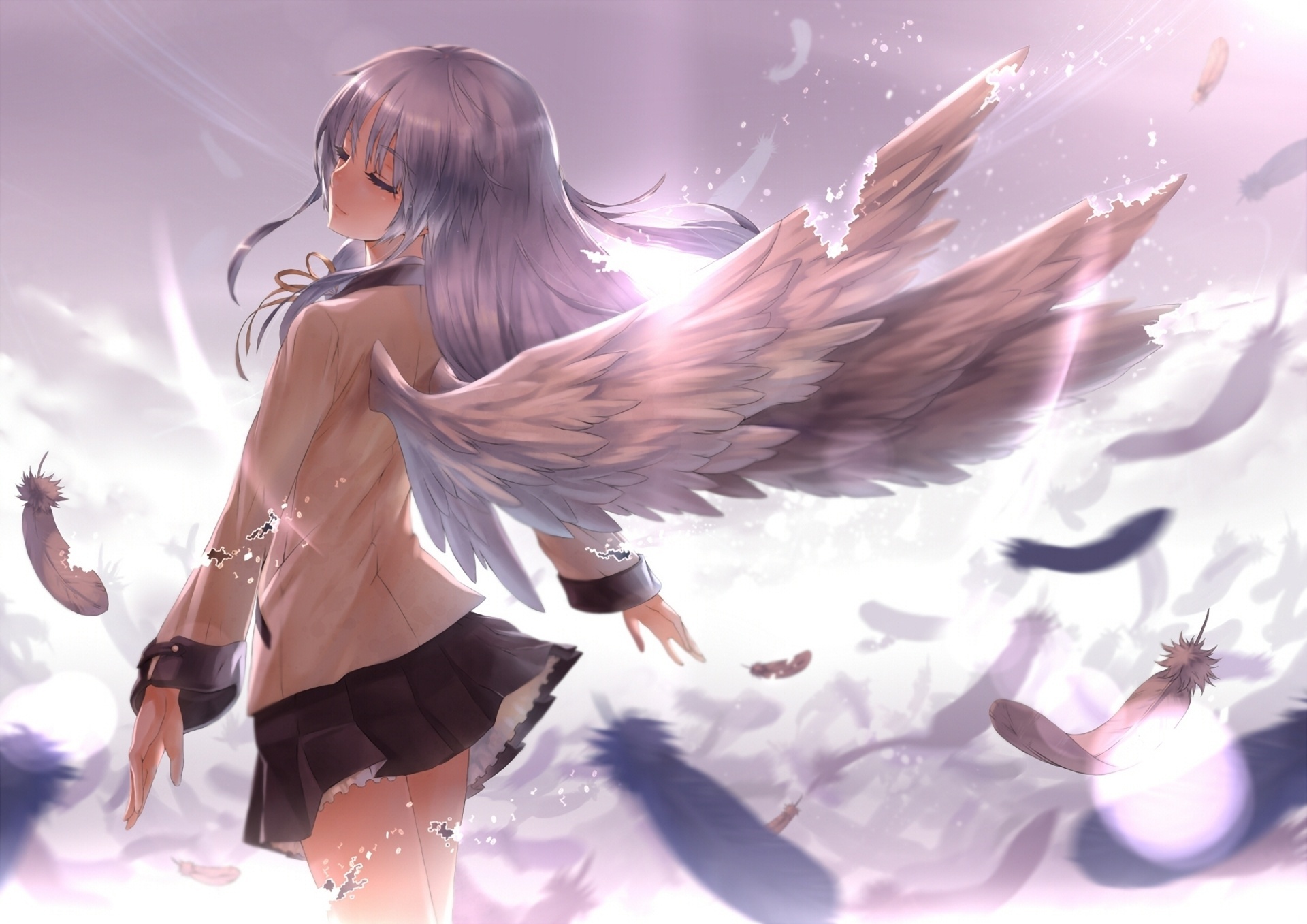 kanade tachibana, anime, angel beats! mobile wallpaper
