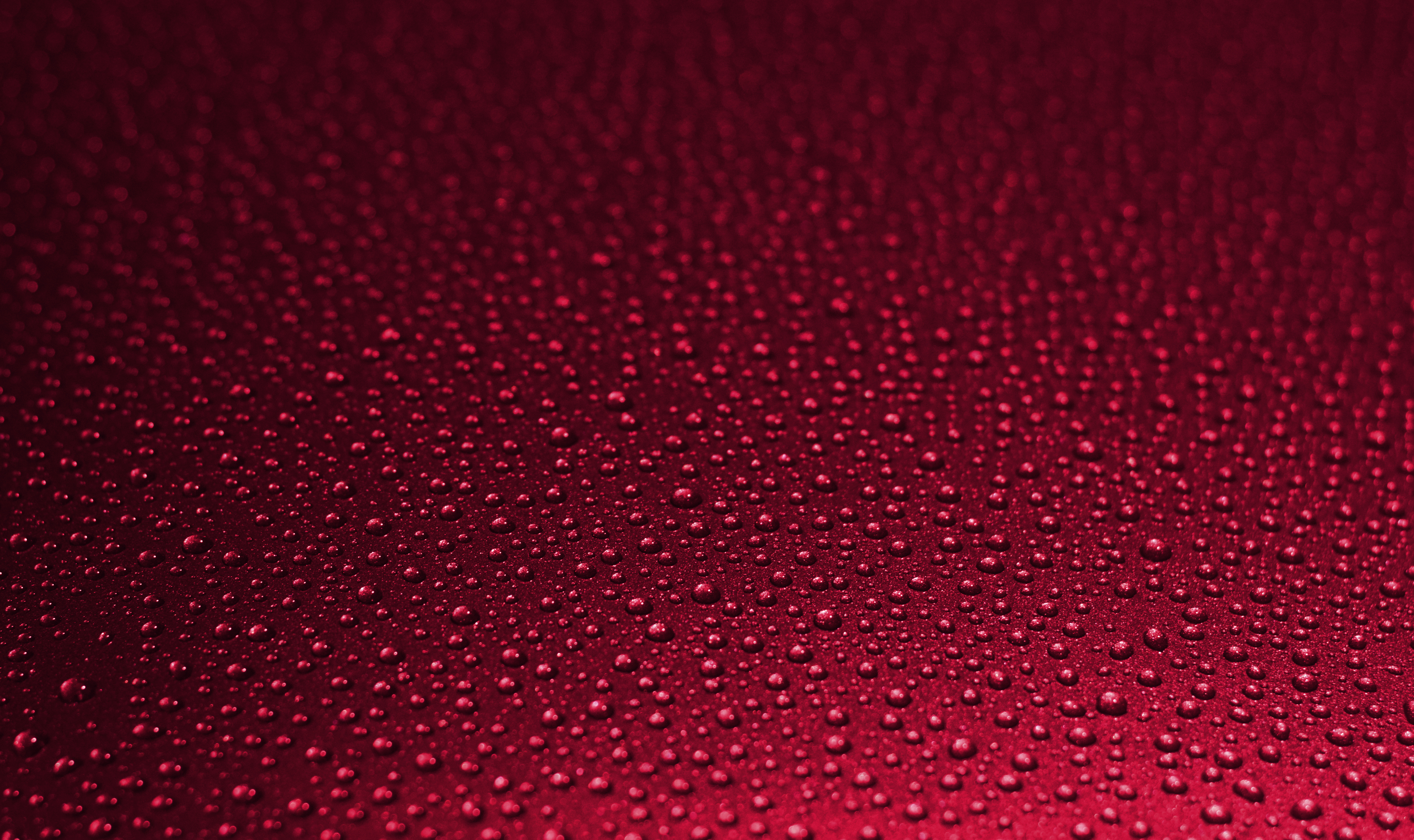 red, surface, drops, wet, macro HD wallpaper